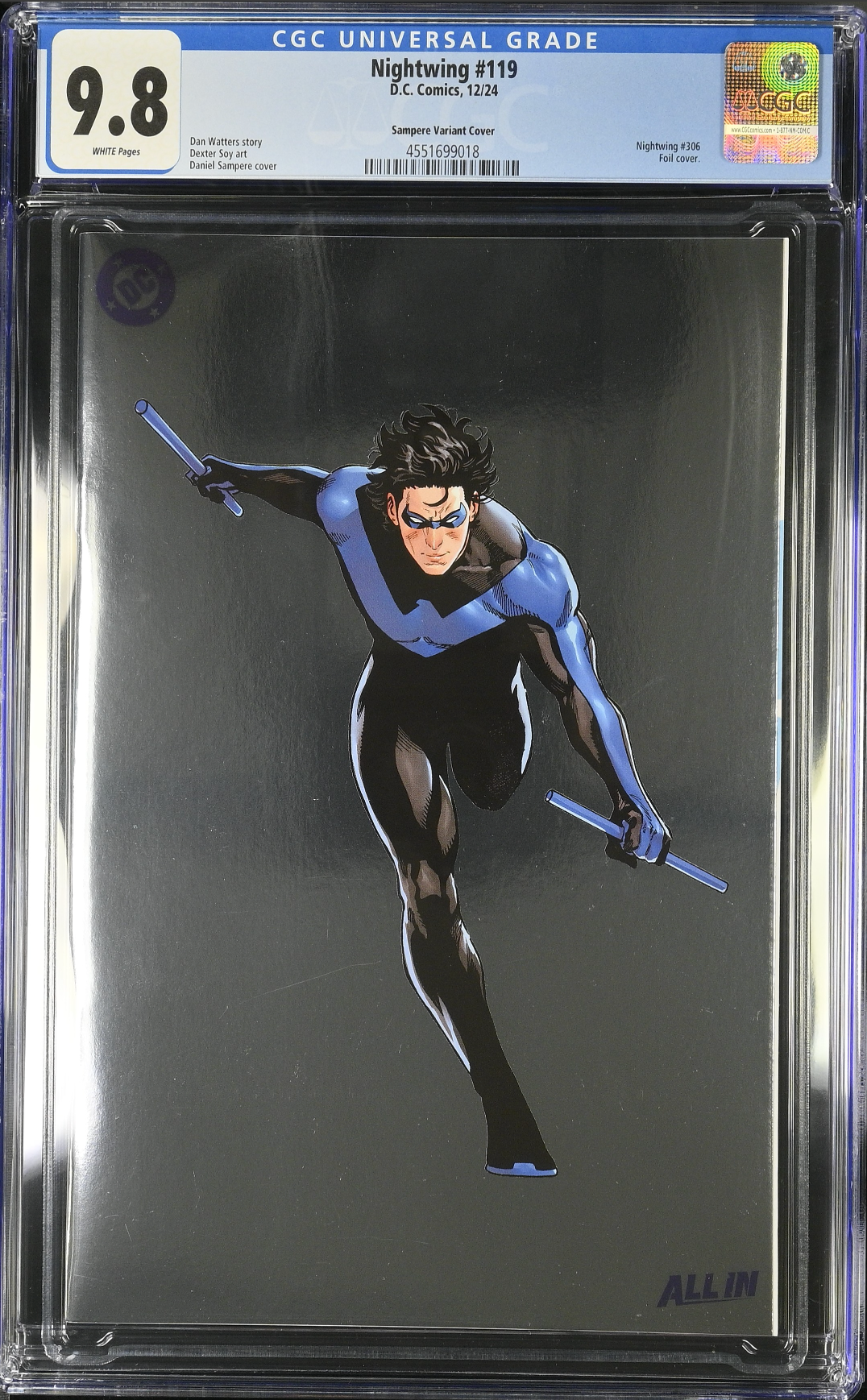 Nightwing #118 Sampere Foil Variant CGC 9.8