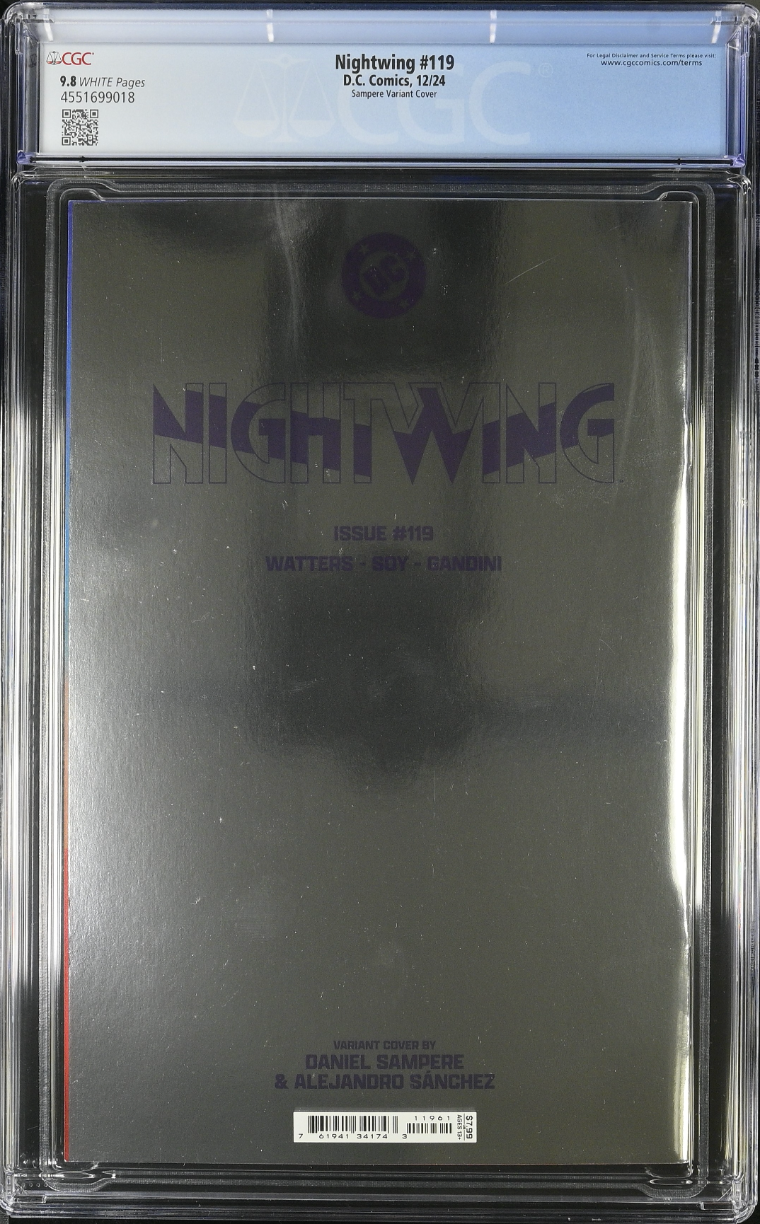 Nightwing #118 Sampere Foil Variant CGC 9.8