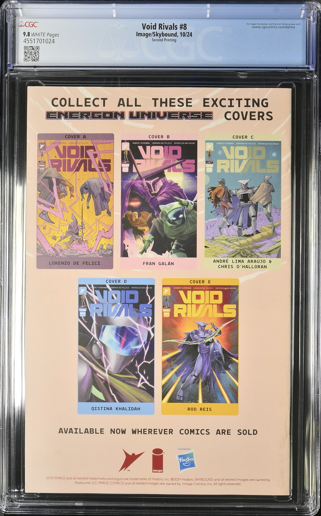 Void Rivals #8 Second Printing CGC 9.8