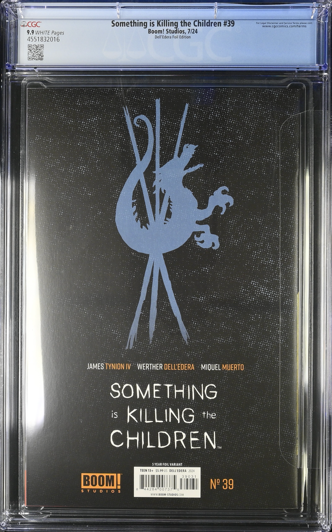 Something is Killing the Children #39 Dell'Edera 5 Year Foil Variant CGC 9.9