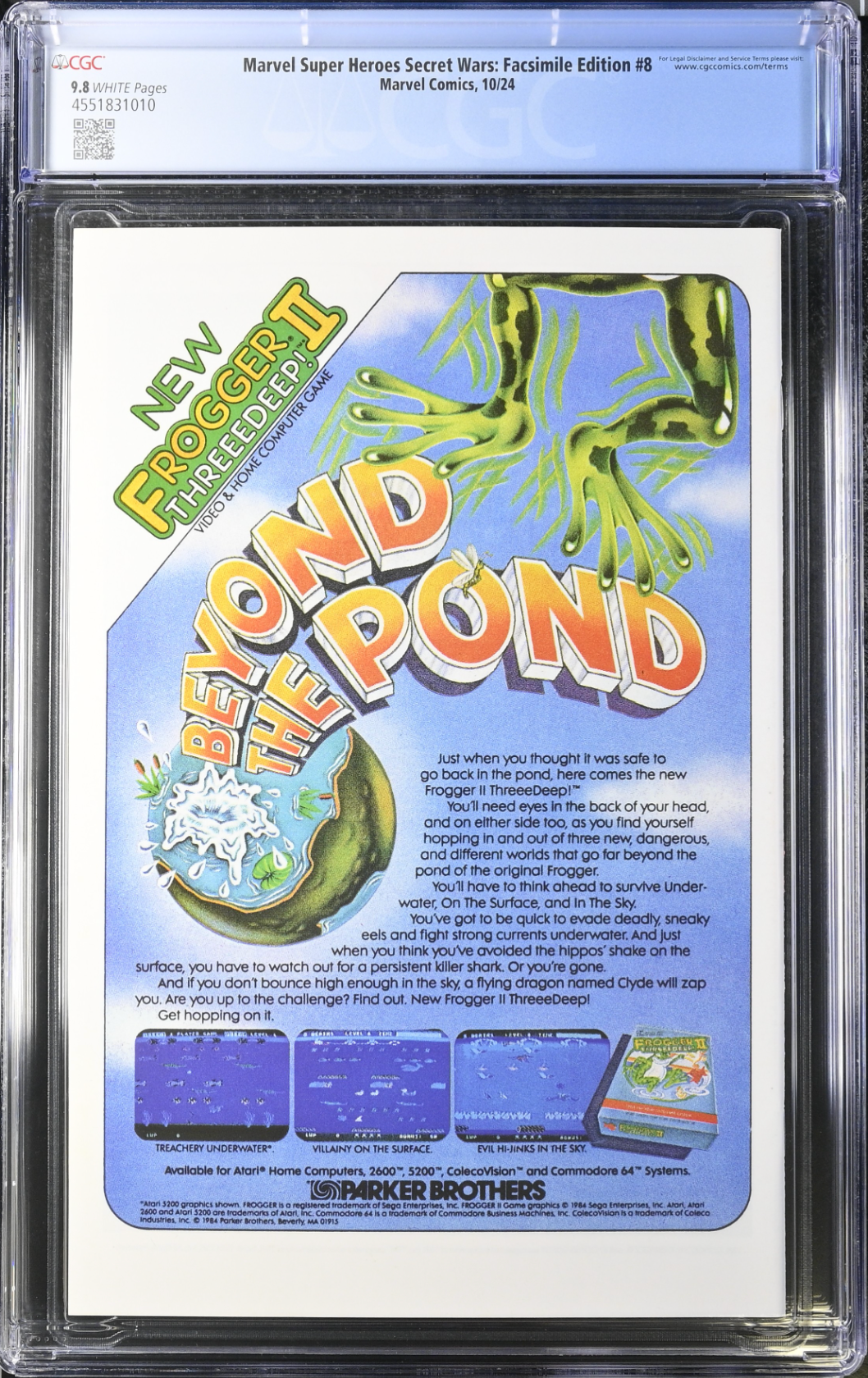 Marvel Super Heroes Secret Wars #8 Facsimile Edition CGC 9.8