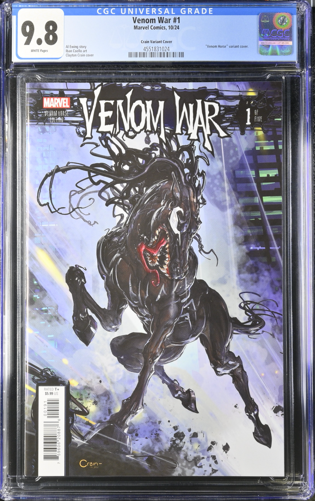 Venom War #1 Crain Variant CGC 9.8