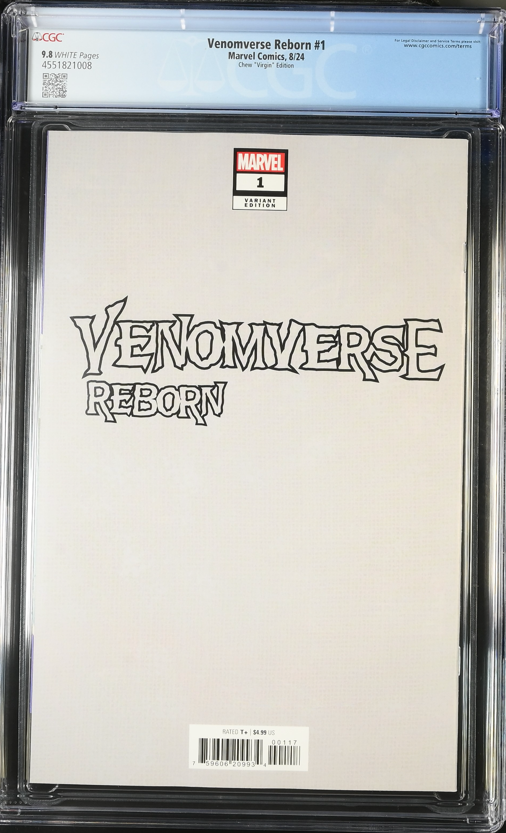 Venomverse Reborn #1 Chew 1:100 Virgin Retailer Incentive Variant CGC 9.8