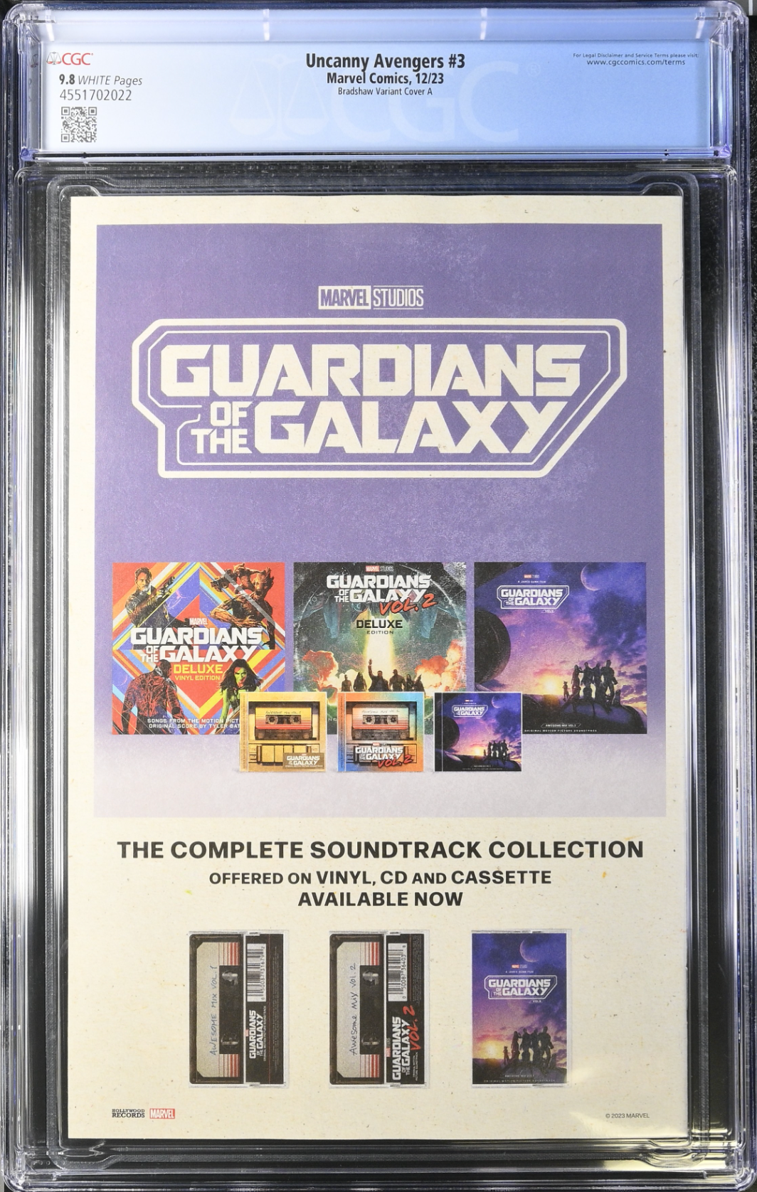 Uncanny Avengers #3 Bradshaw Connecting Variant A CGC 9.8