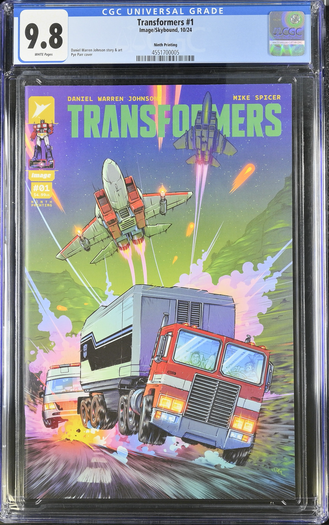 Transformers #1 Ninth Printing CGC 9.8