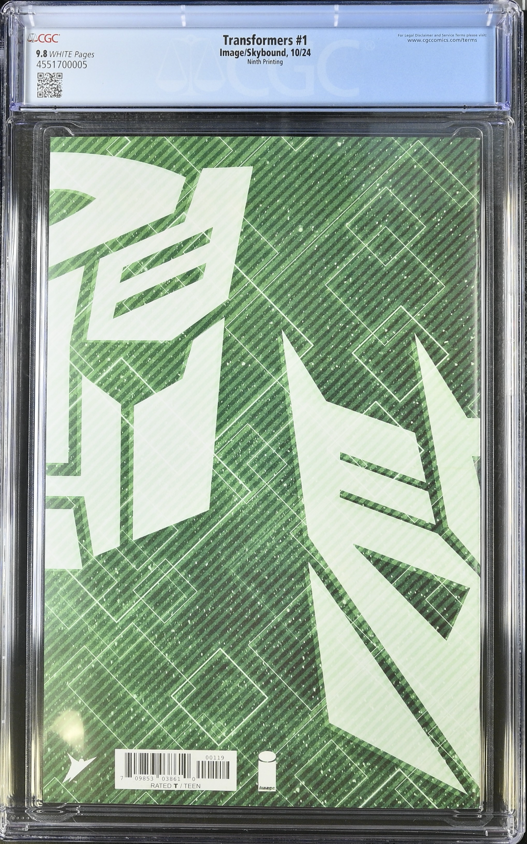 Transformers #1 Ninth Printing CGC 9.8