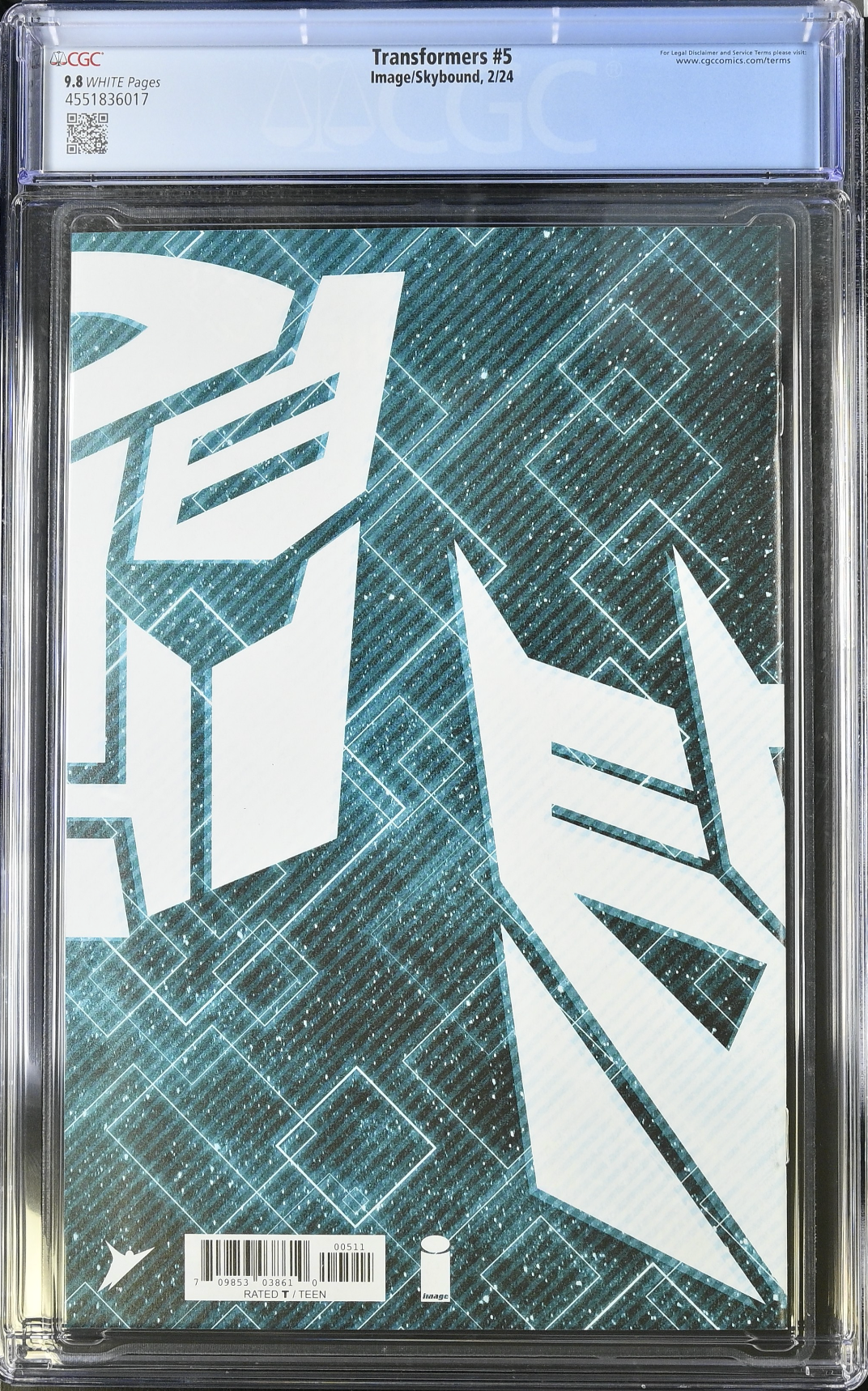 Transformers #5 CGC 9.8