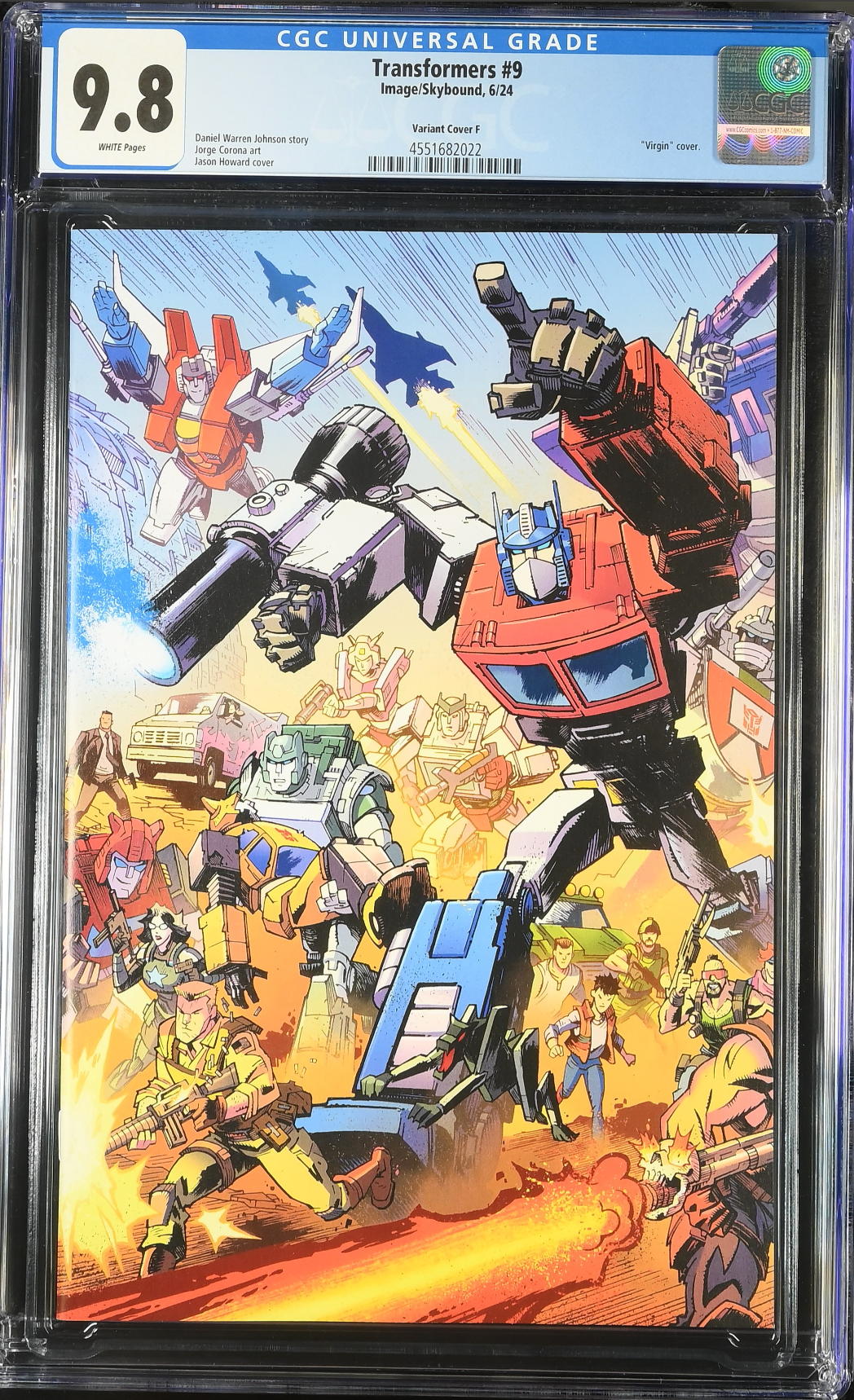 Transformers #9 Howard Energon Universe Anniversary Connecting Cover Variant CGC 9.8