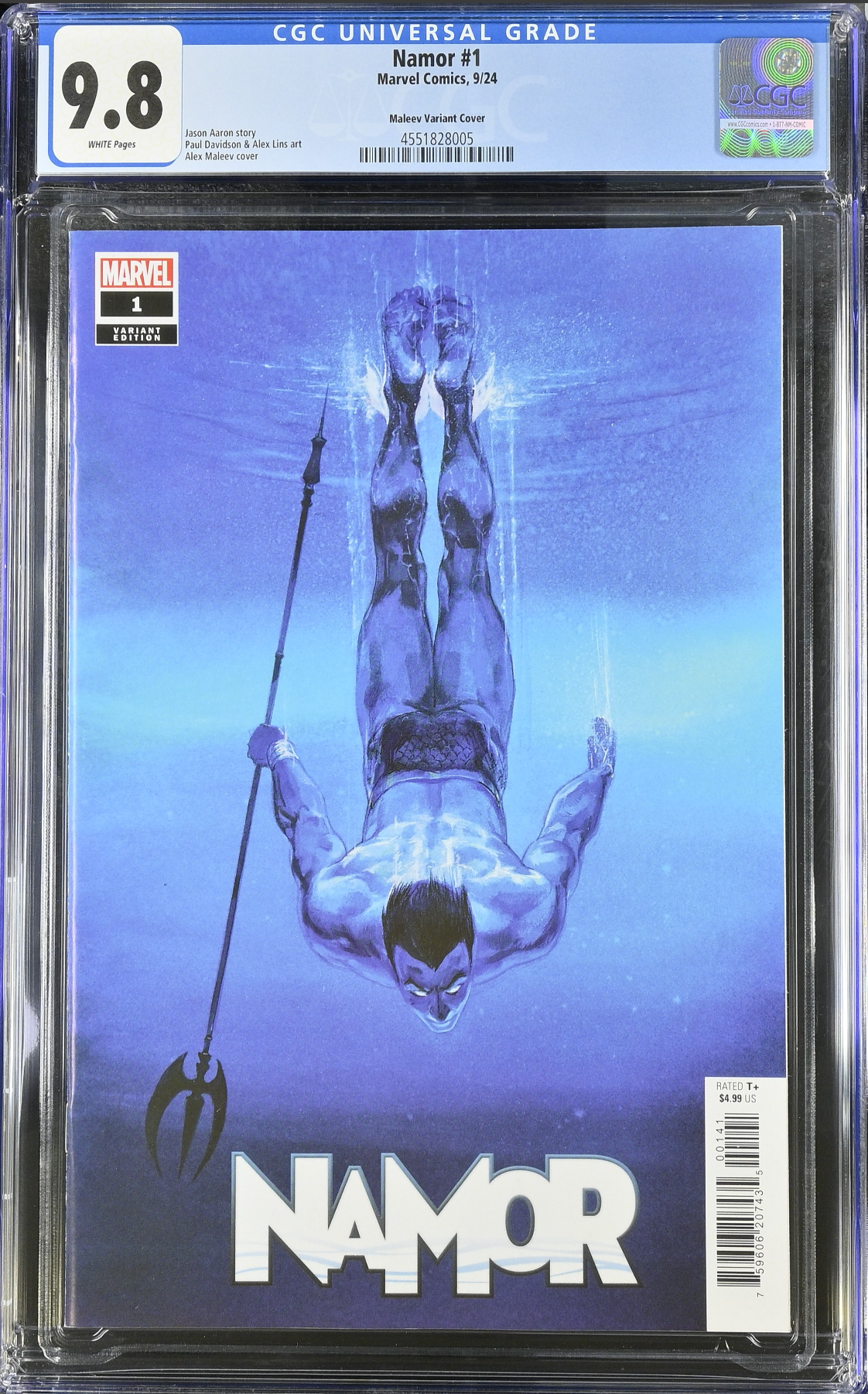Namor #1 Maleev Variant CGC 9.8