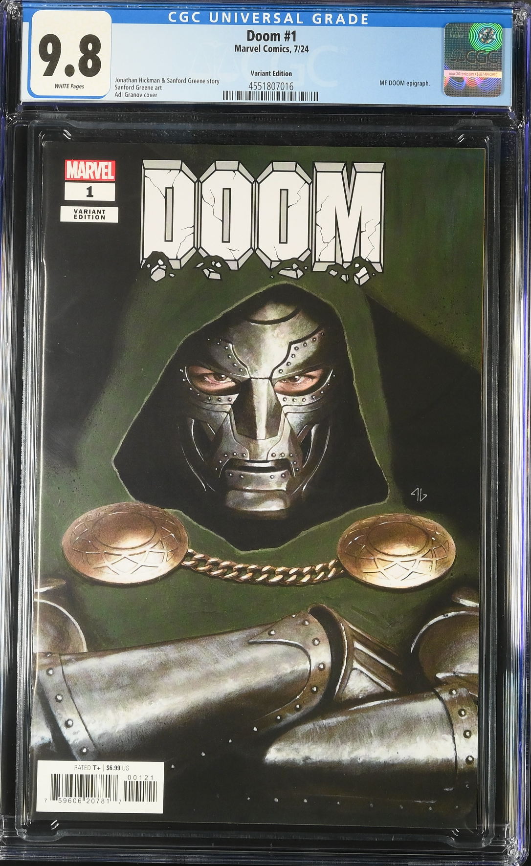 Doom #1 Granov Variant CGC 9.8