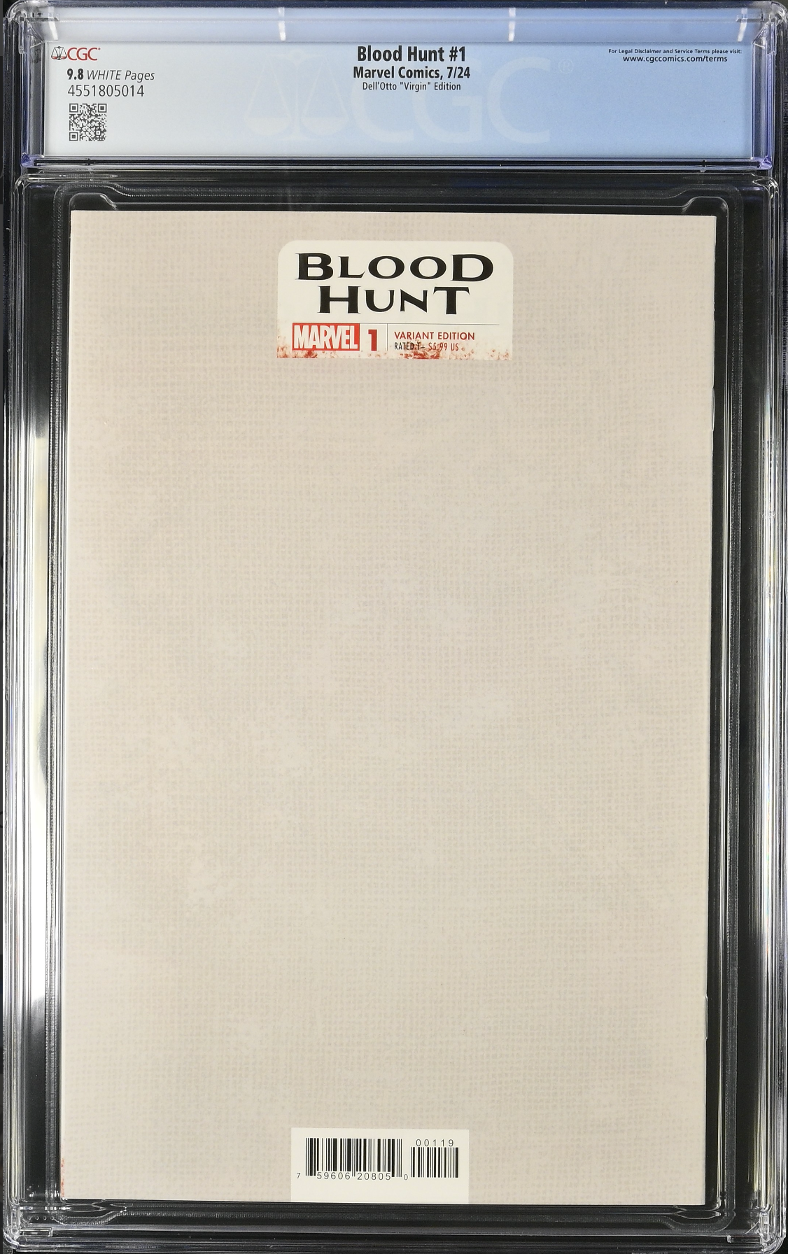 Blood Hunt #1 Dell'Otto 1:100 Connecting Retailer Incentive Variant CGC 9.8