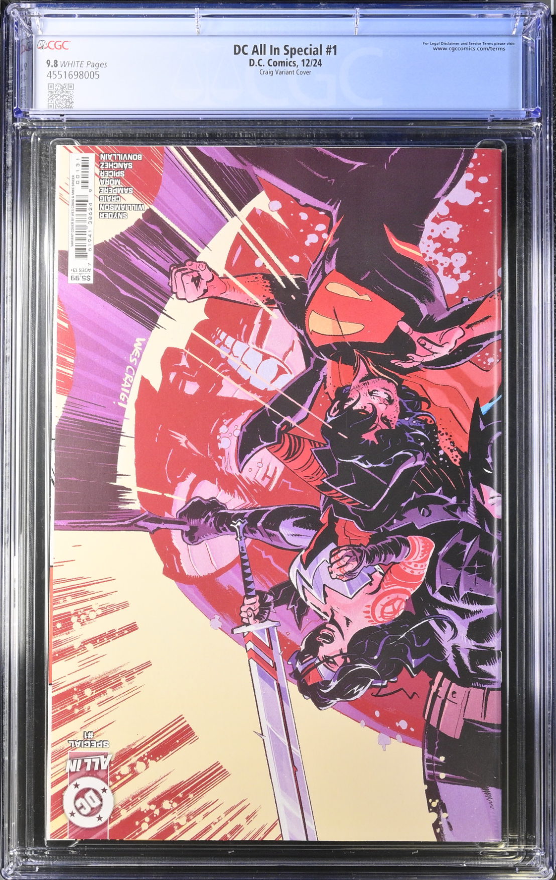DC All In Special #1 Craig Wraparound Variant CGC 9.8