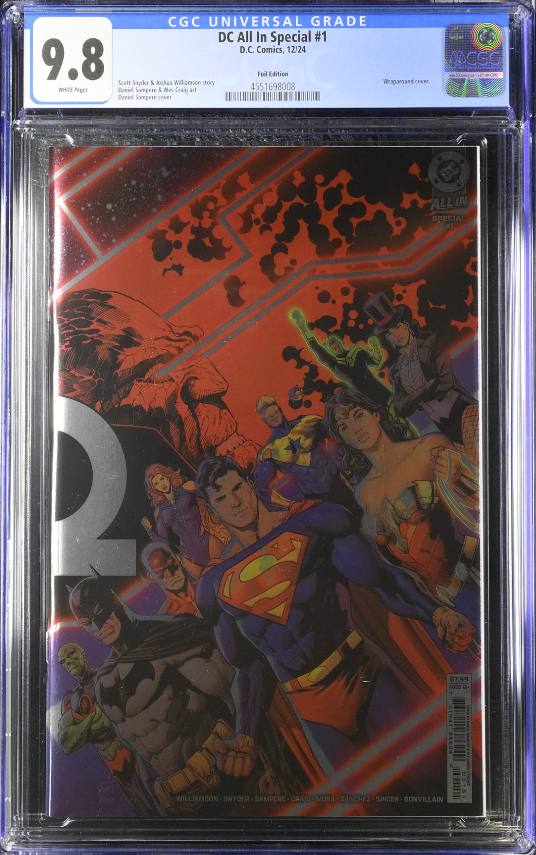 DC All In Special #1 Sampere Wraparound Foil Variant CGC 9.8