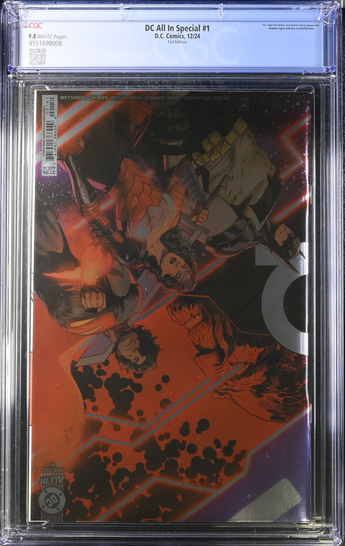 DC All In Special #1 Sampere Wraparound Foil Variant CGC 9.8