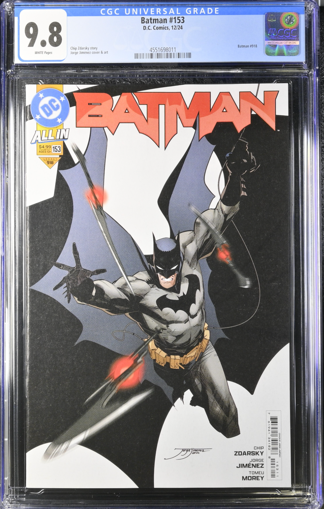 Batman #153 CGC 9.8