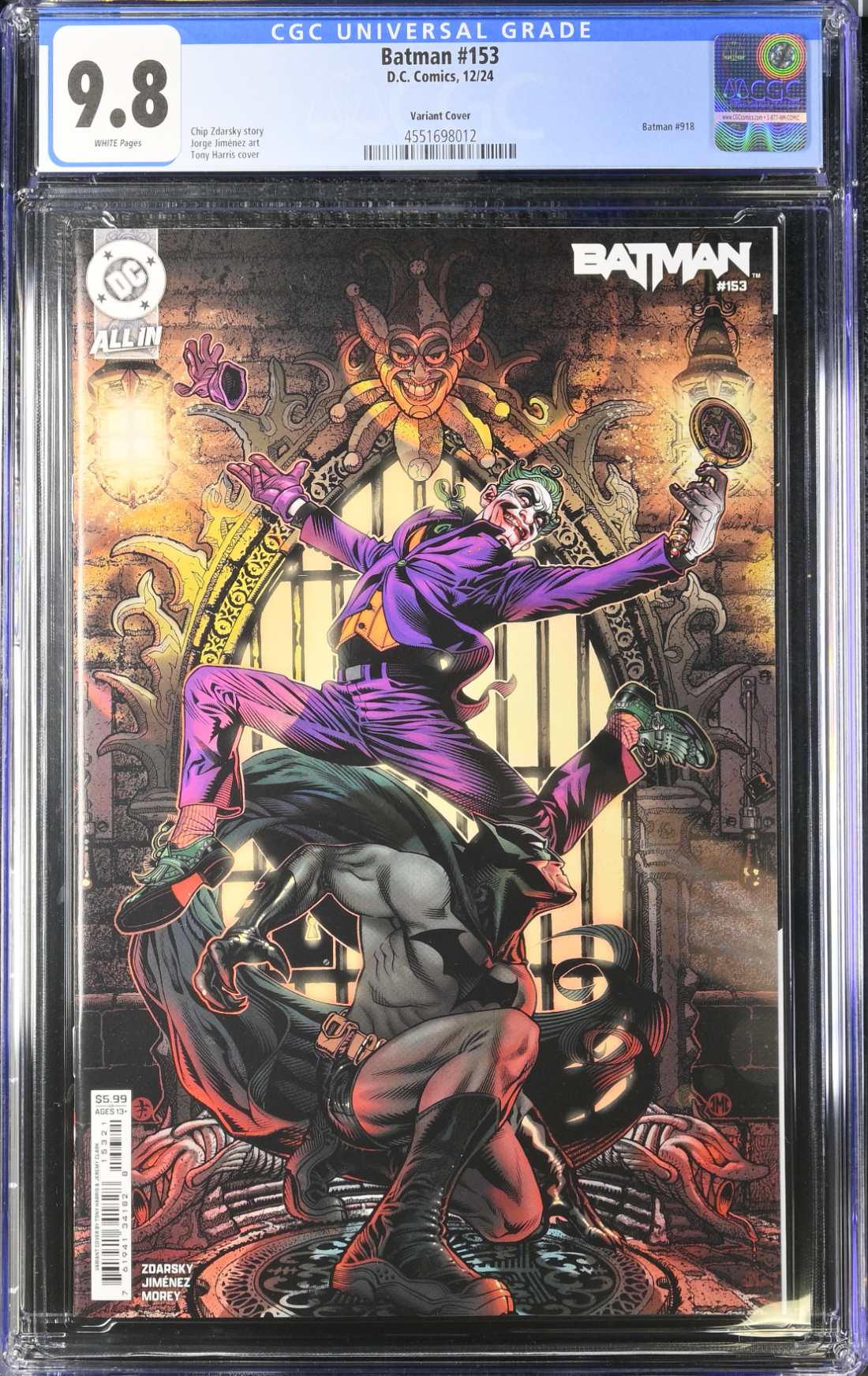 Batman #153 Harris Variant CGC 9.8
