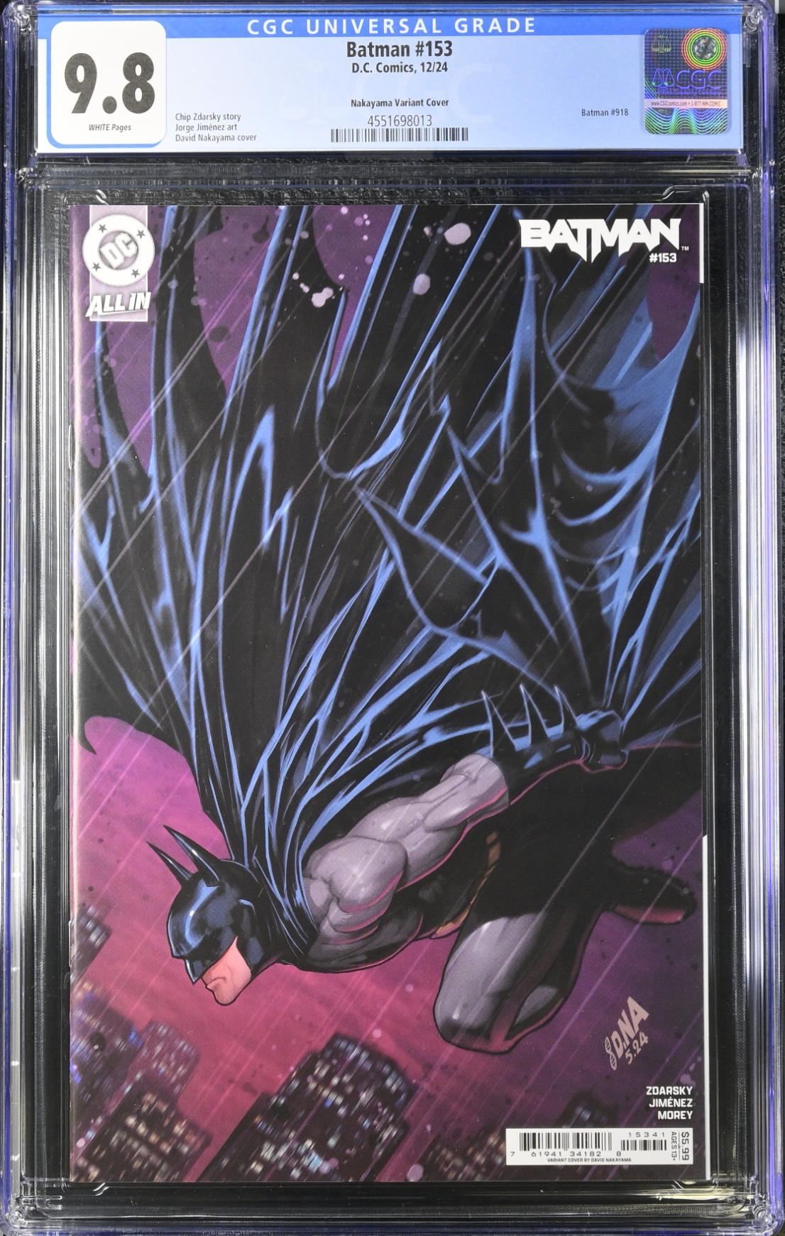 Batman #153 Nakayama Variant CGC 9.8