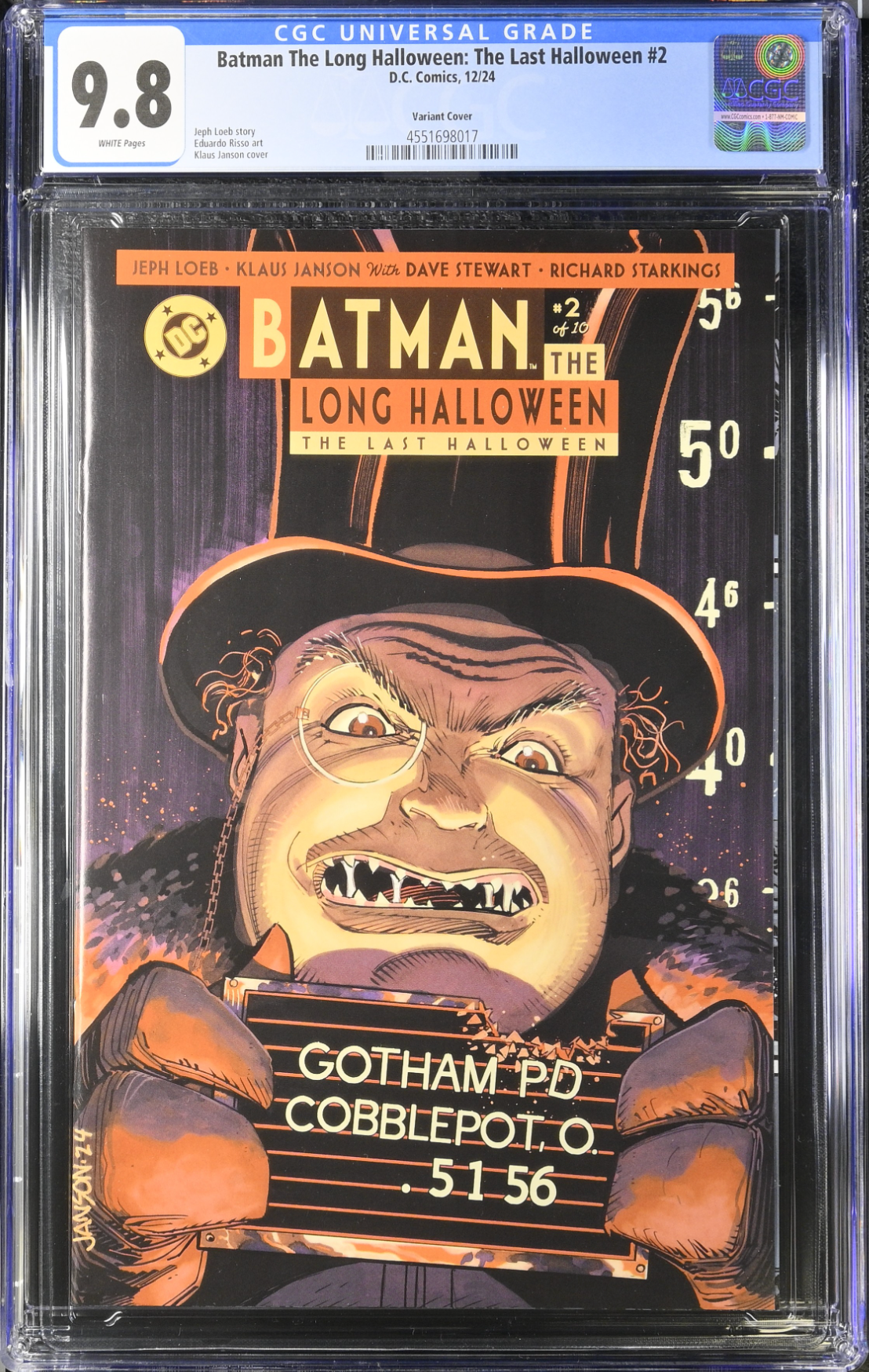 Batman: The Long Halloween - The Last Halloween #2 Janson Variant CGC 9.8