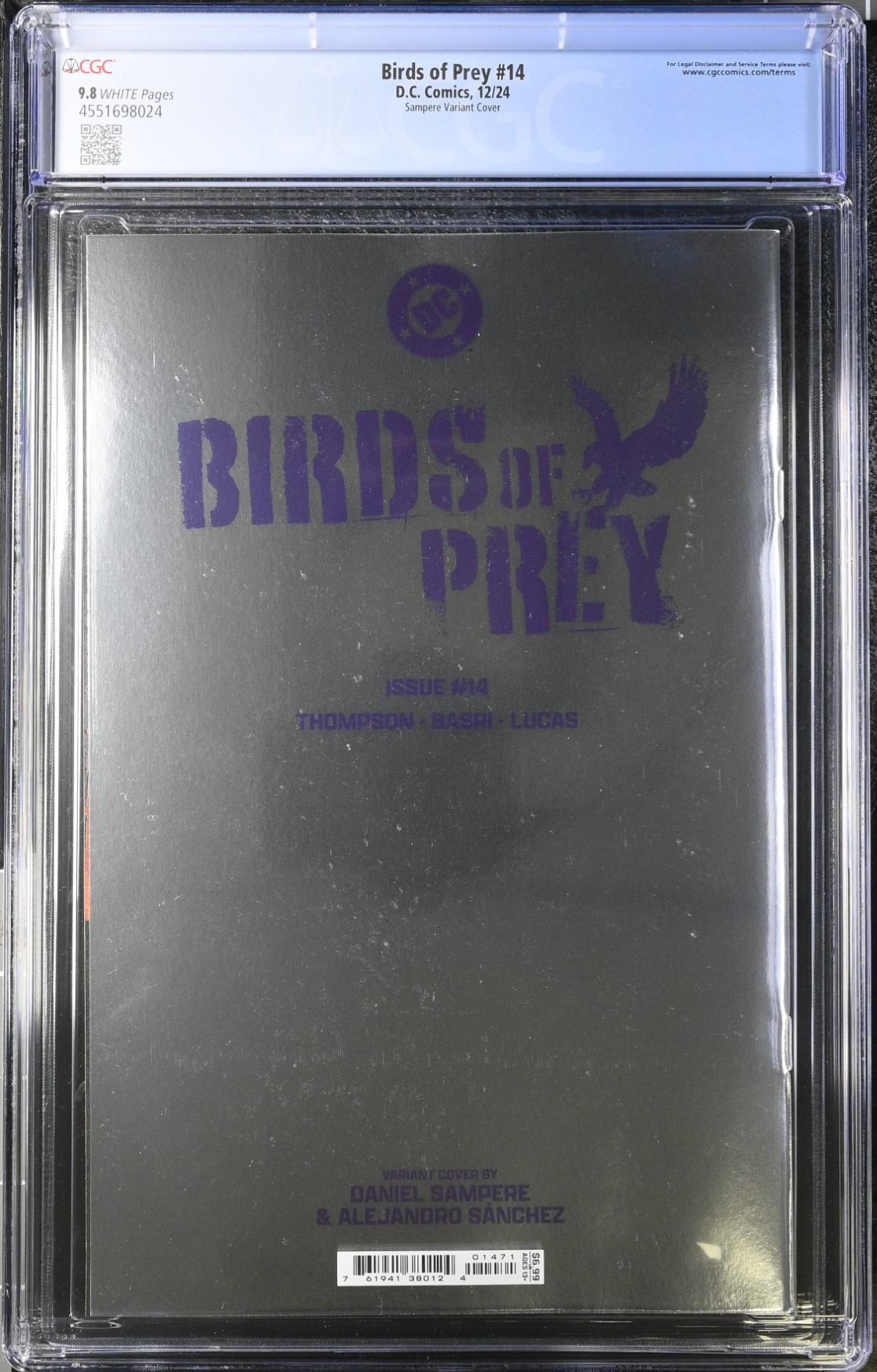 Birds of Prey #14 Sampere Foil Variant CGC 9.8