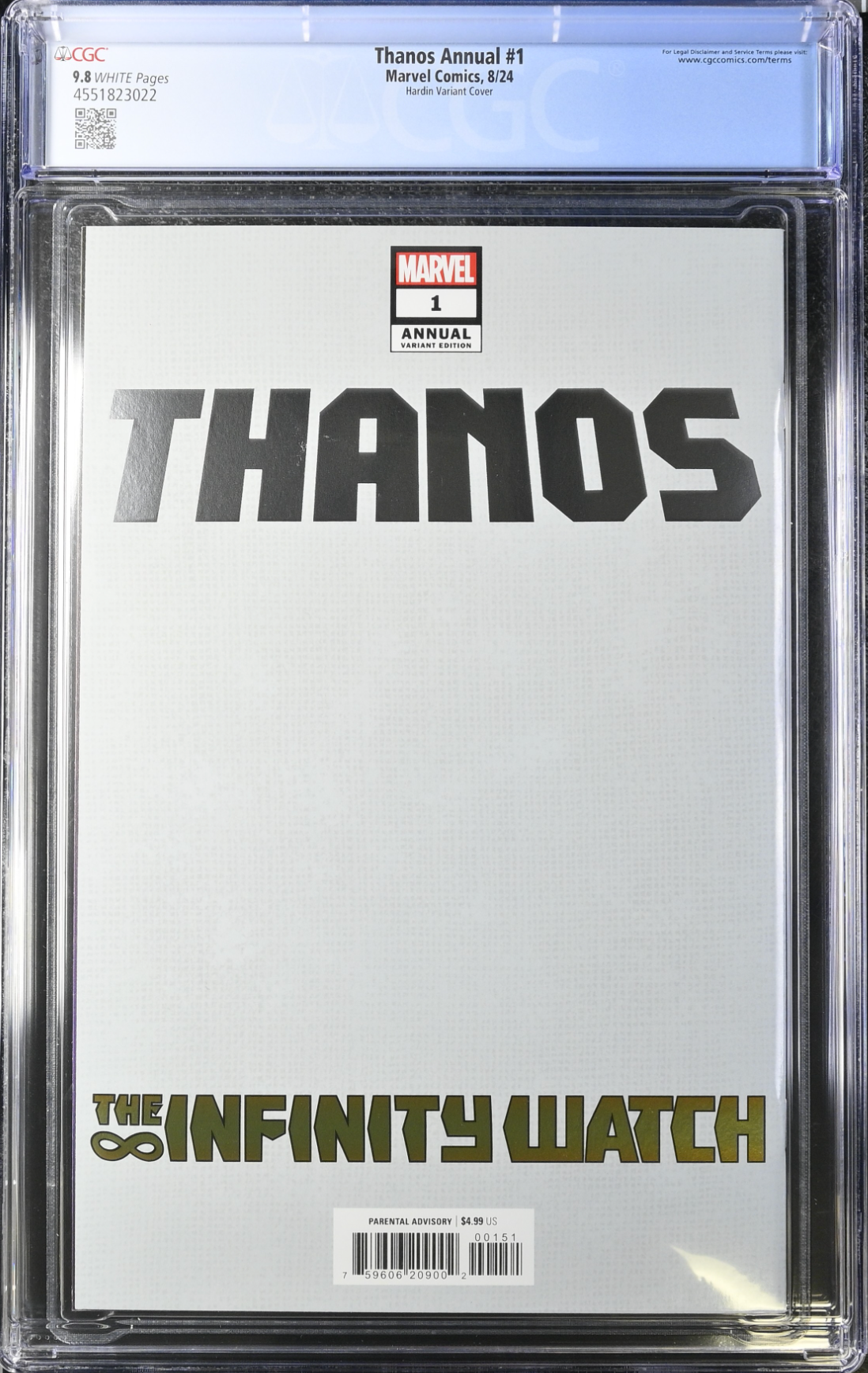Thanos Annual #1 Hardin Foil Variant CGC 9.8