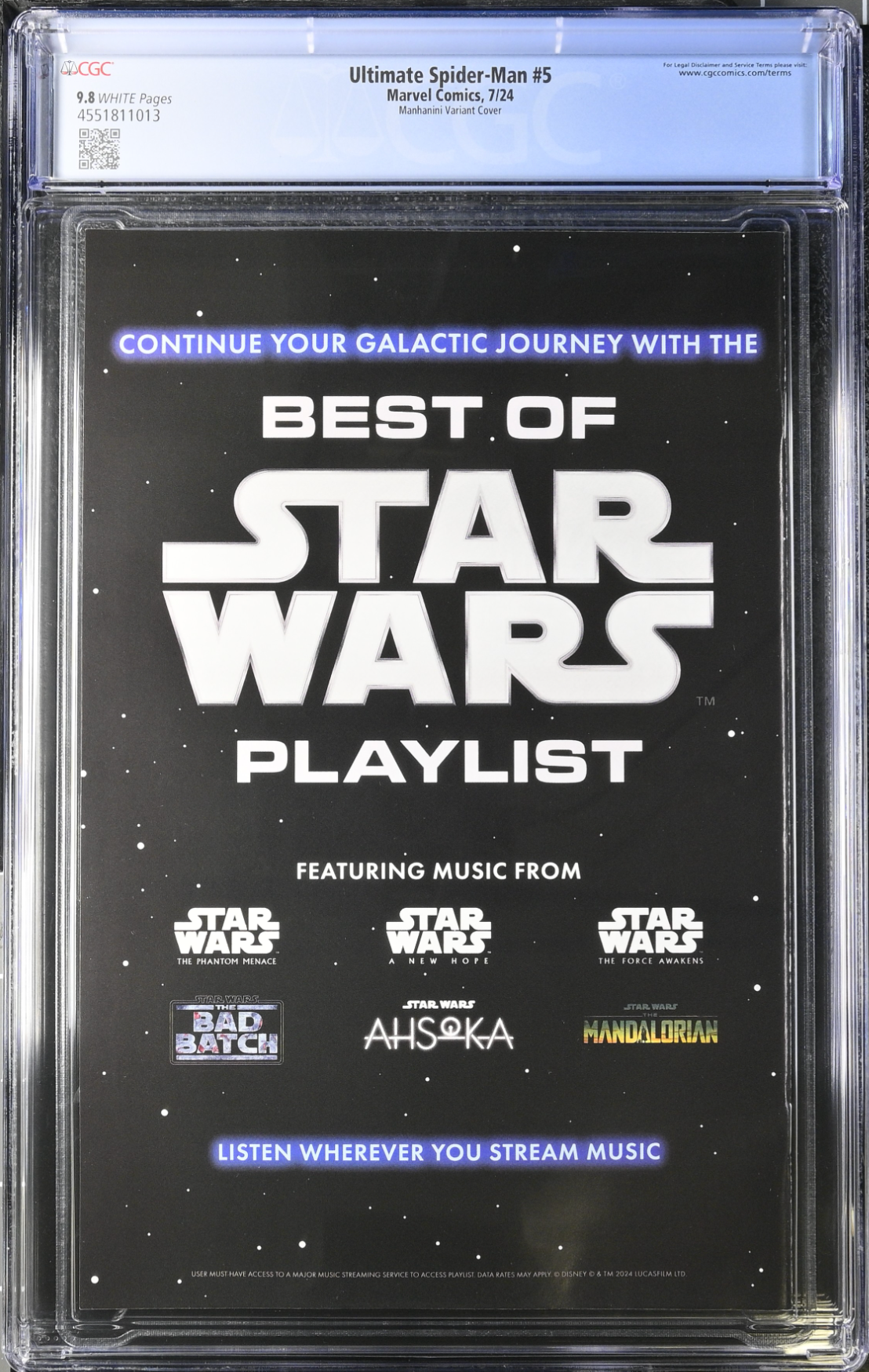 Ultimate Spider-Man #5 Manhanini Variant CGC 9.8