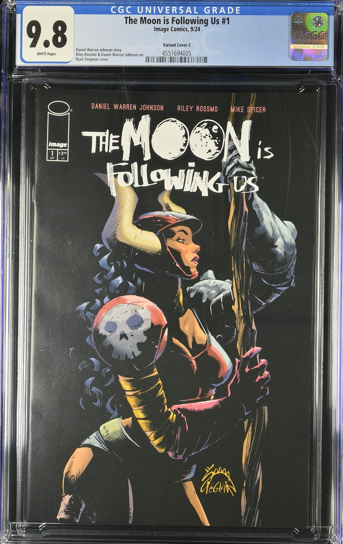 The Moon is Following Us #1 Stegman 1:15 Retailer Incentive Variant CGC 9.8