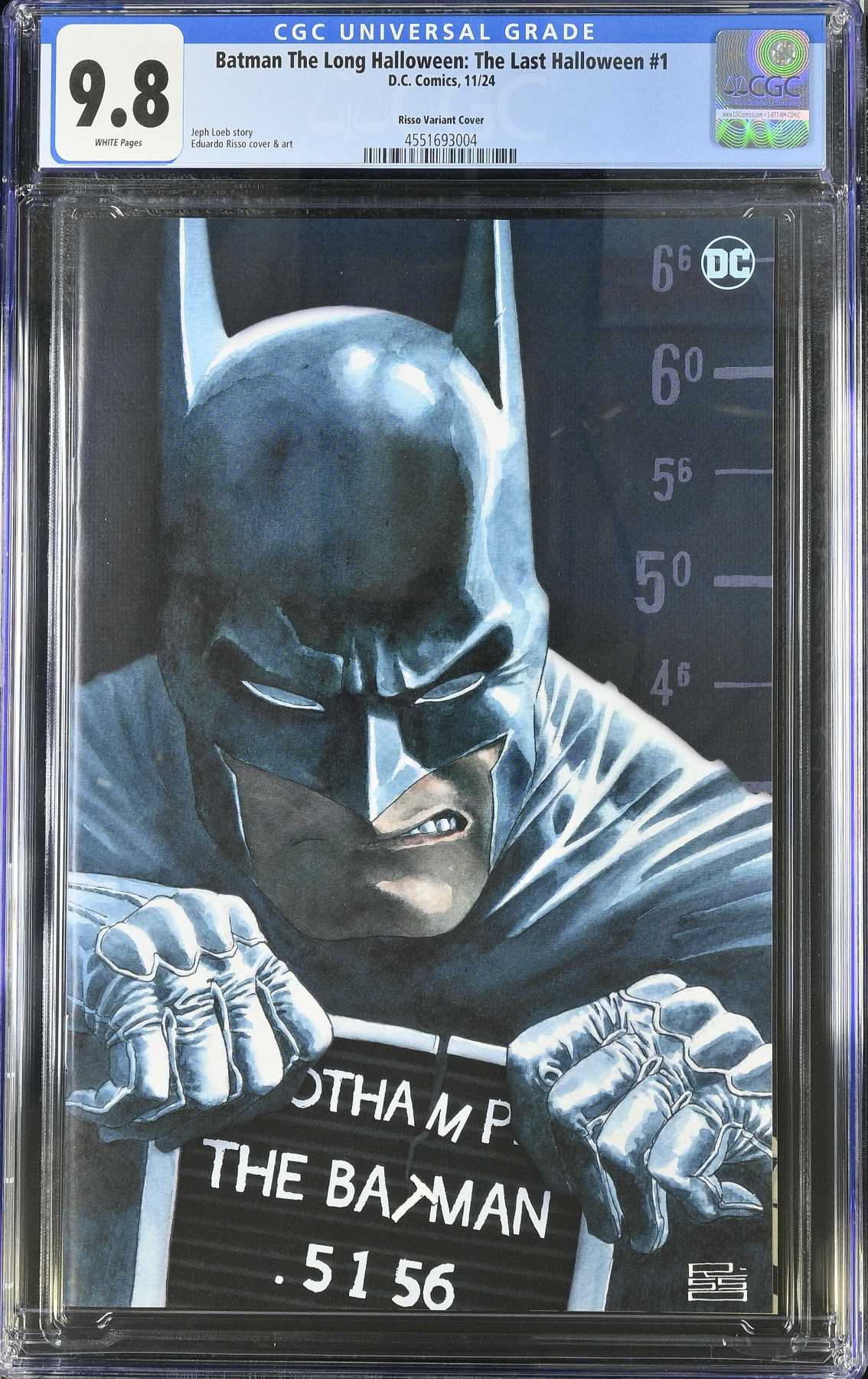 Batman: The Long Halloween - The Last Halloween #1 Risso 1:25 Virgin Retailer Incentive Variant CGC 9.8
