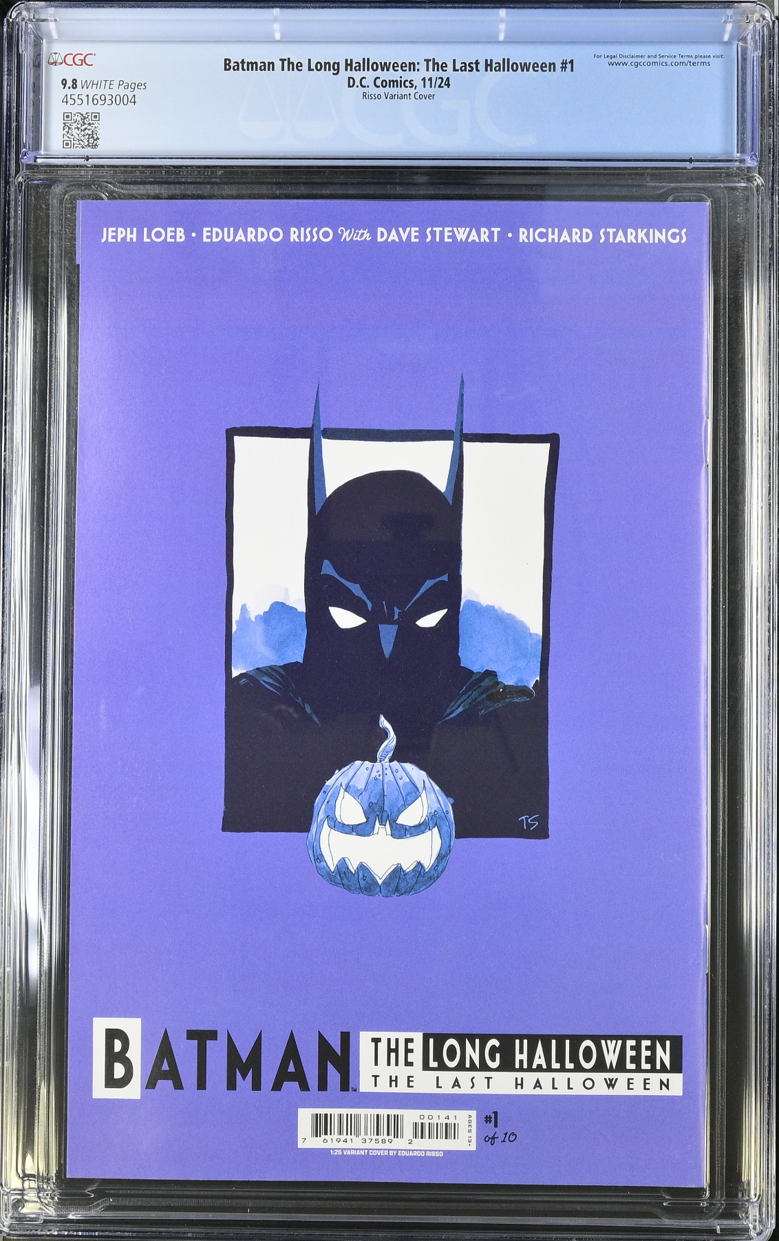 Batman: The Long Halloween - The Last Halloween #1 Risso 1:25 Virgin Retailer Incentive Variant CGC 9.8