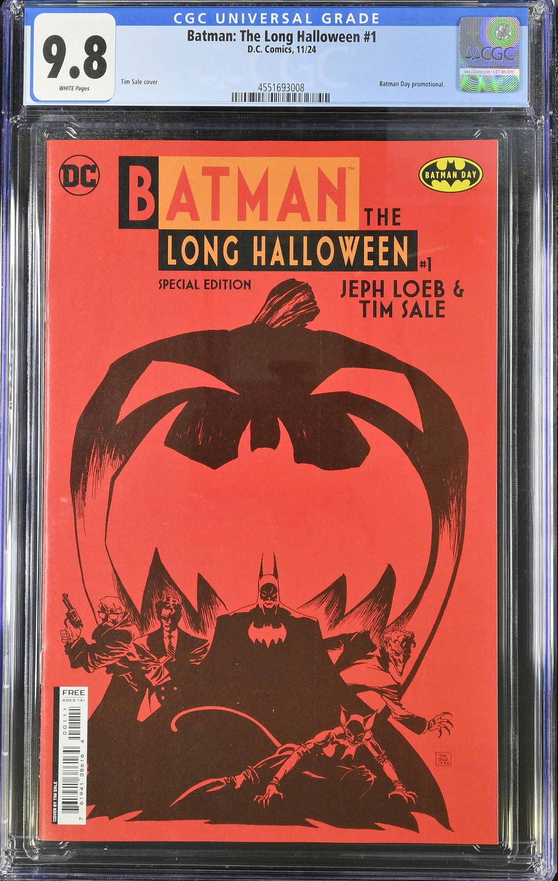 Batman: The Long Halloween #1 Batman Day Special CGC 9.8