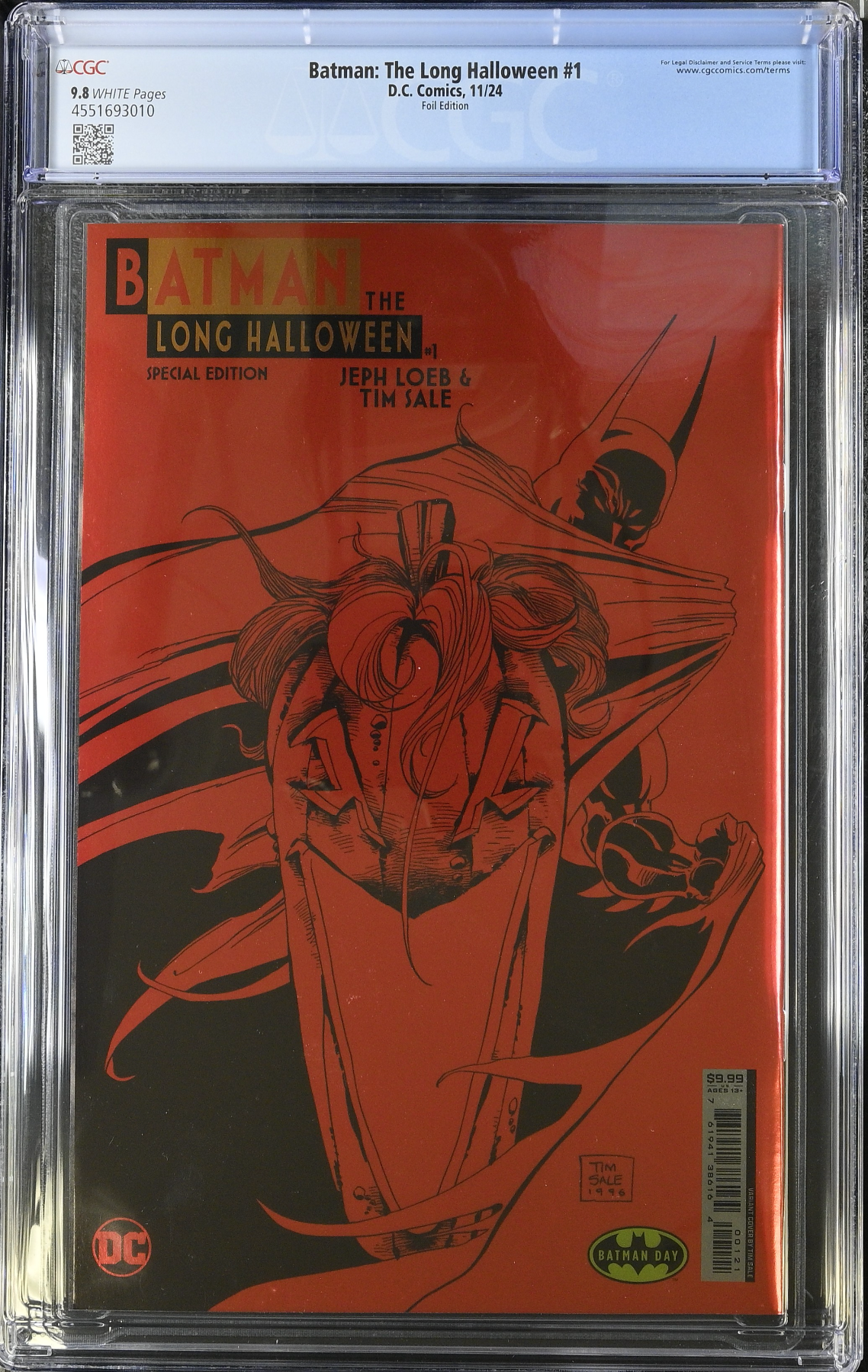 Batman: The Long Halloween #1 Batman Day Special Foil Variant CGC 9.8