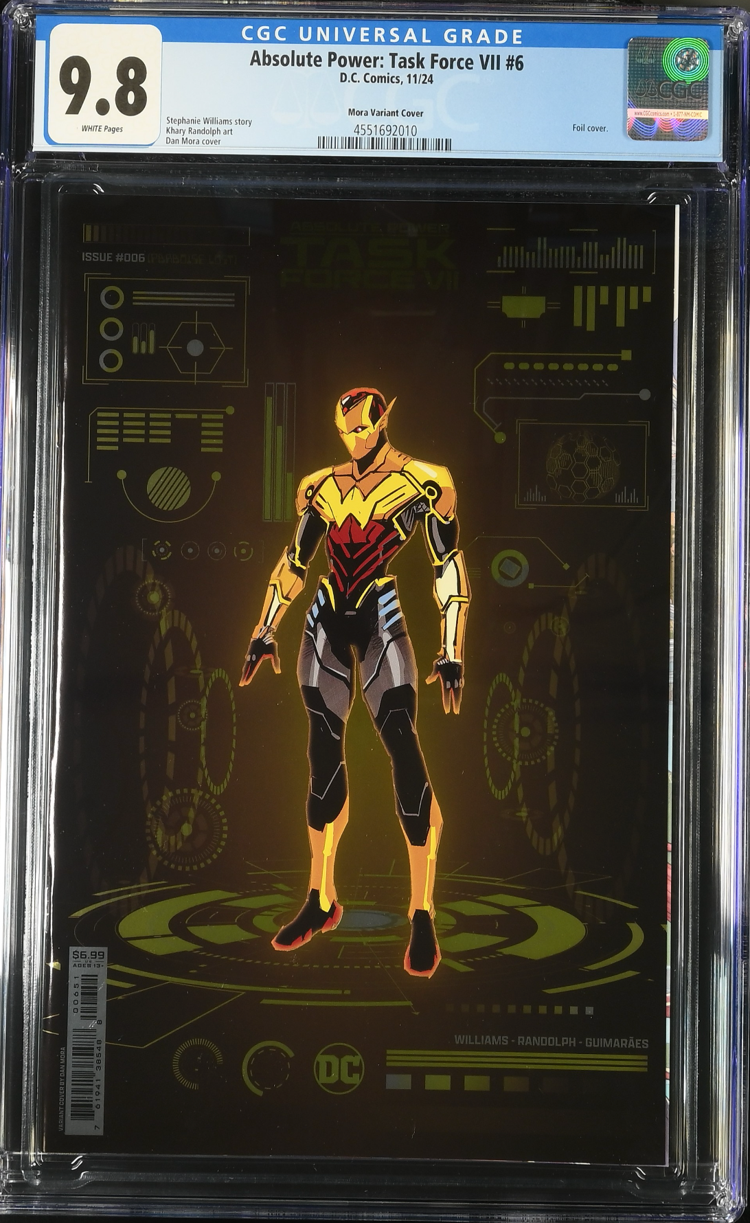 Absolute Power: Task Force VII #6 Mora Foil Variant CGC 9.8