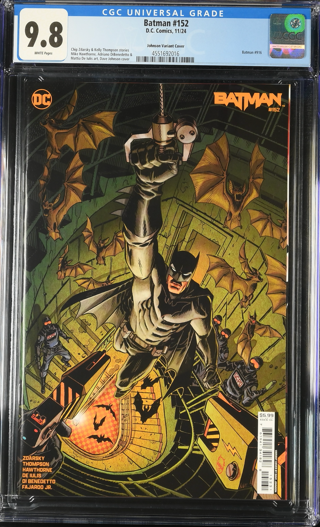 Batman #152 Johnson Variant CGC 9.8