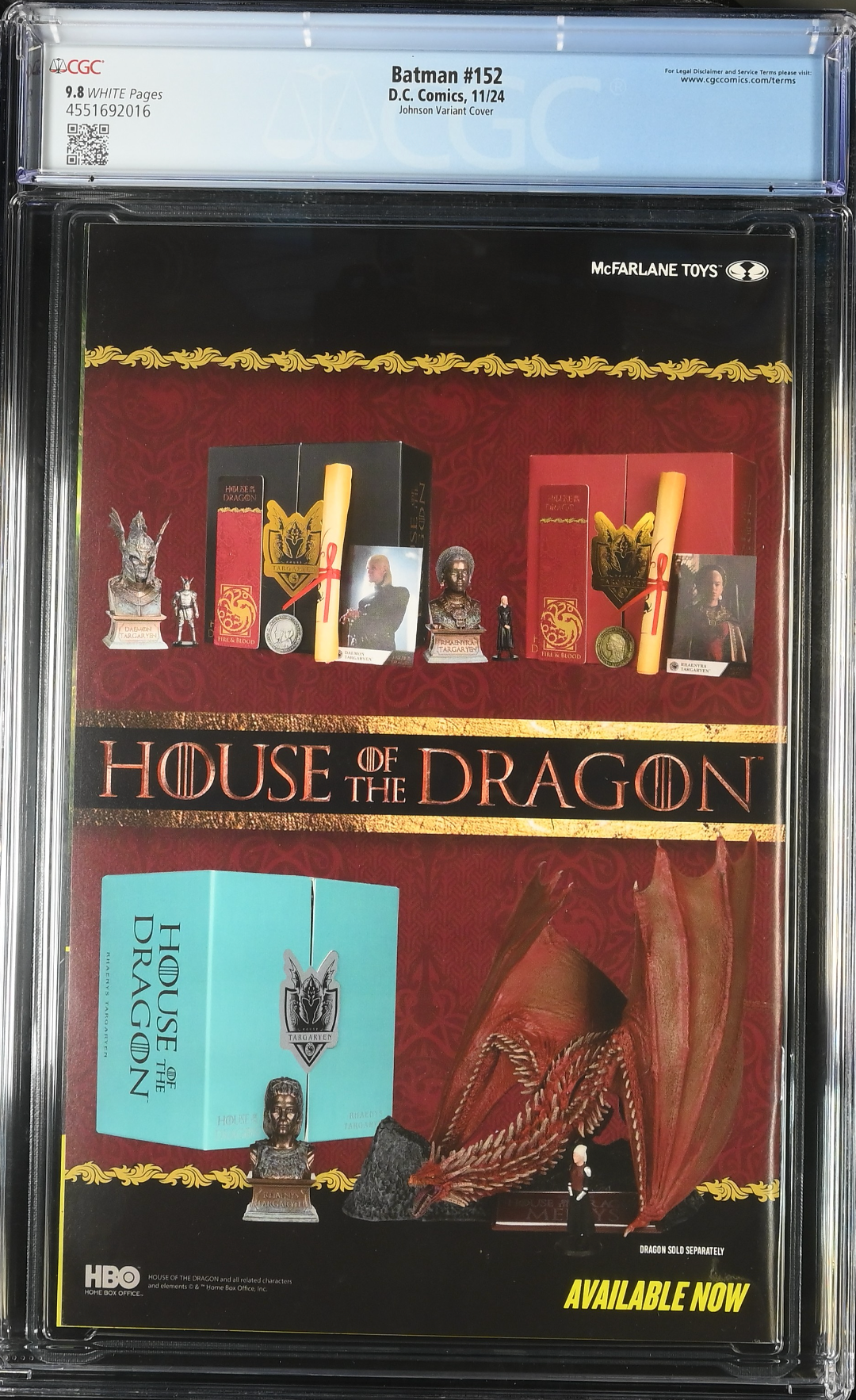 Batman #152 Johnson Variant CGC 9.8