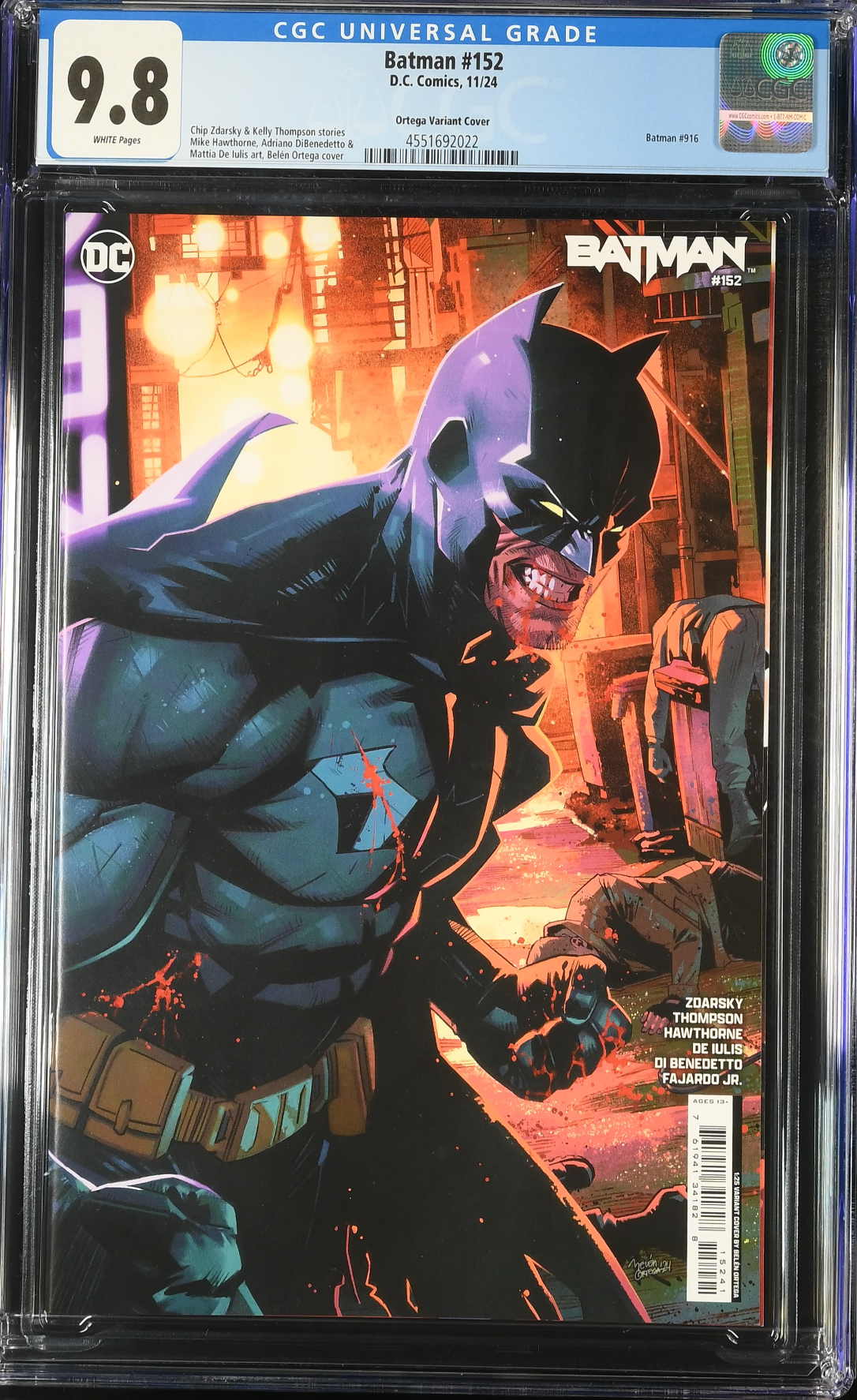 Batman #152 Ortega 1:25 Retailer Incentive Variant CGC 9.8