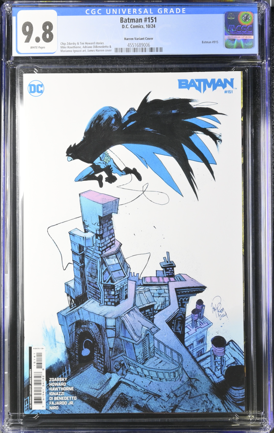 Batman #151 Harren 1:25 Retailer Incentive Variant CGC 9.8