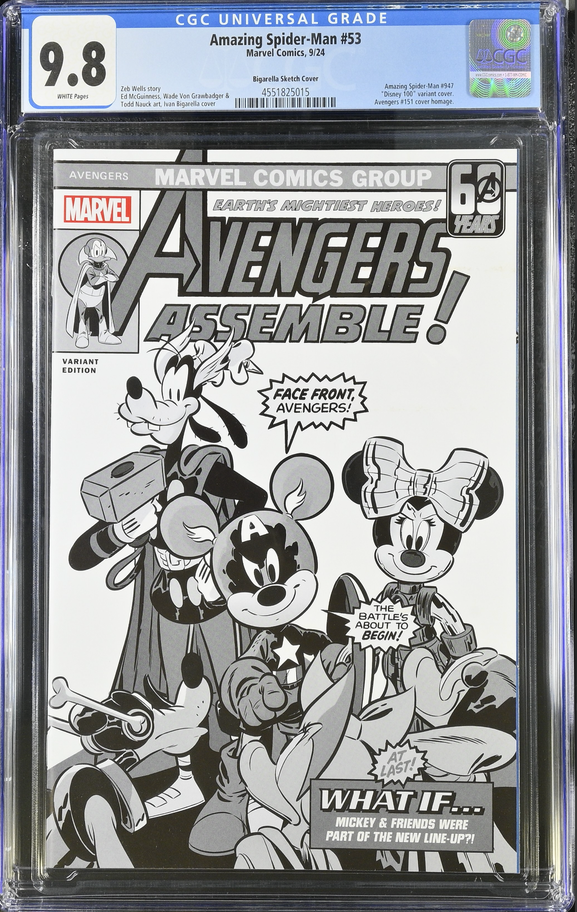 Amazing Spider-Man #53 Disney What if? 1:100 Retailer Incentive Variant CGC 9.8