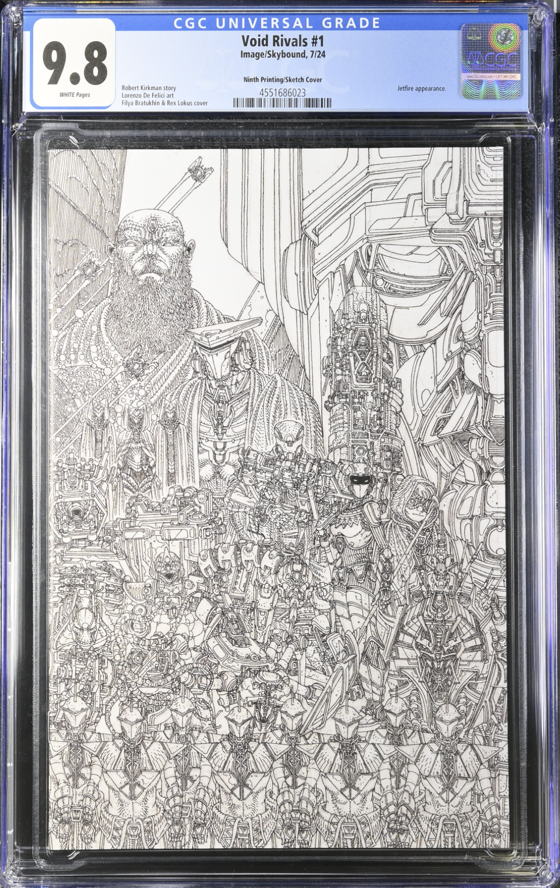 Void Rivals #1 Ninth Printing B/W Variant CGC 9.8