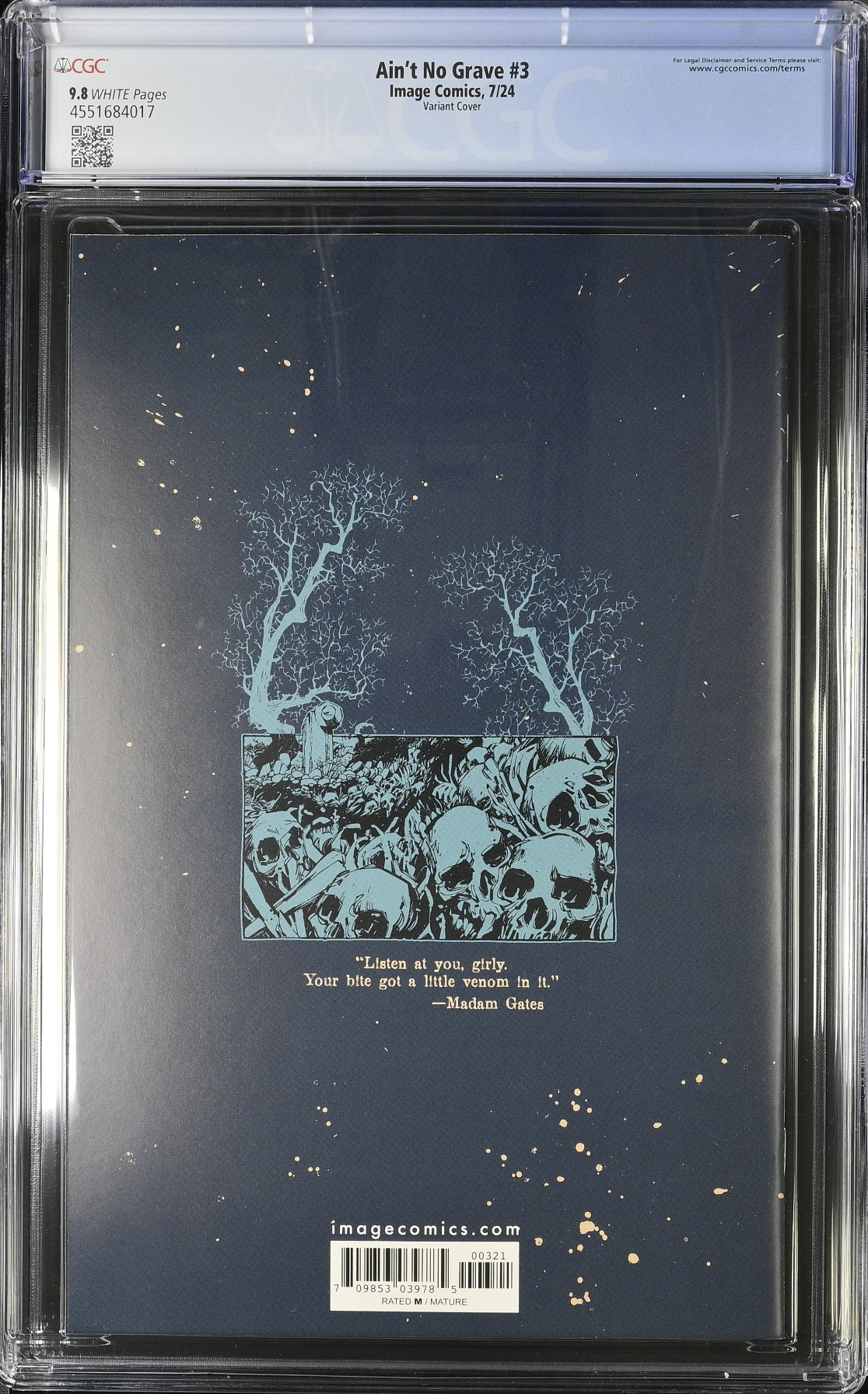 Ain't No Grave #3 Young 1:25 Retailer Incentive Variant CGC 9.8
