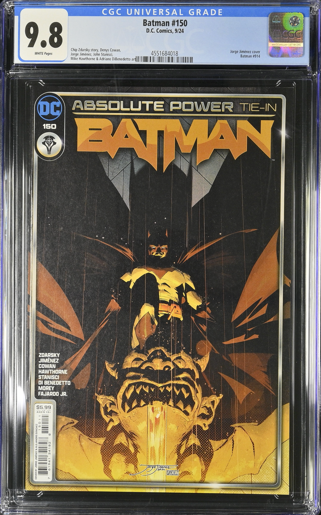 Batman #150 CGC 9.8