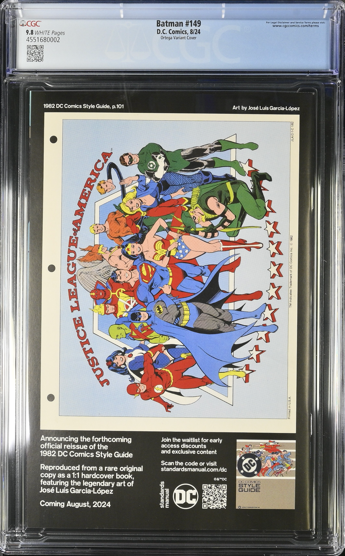 Batman #149 Ortega Variant CGC 9.8
