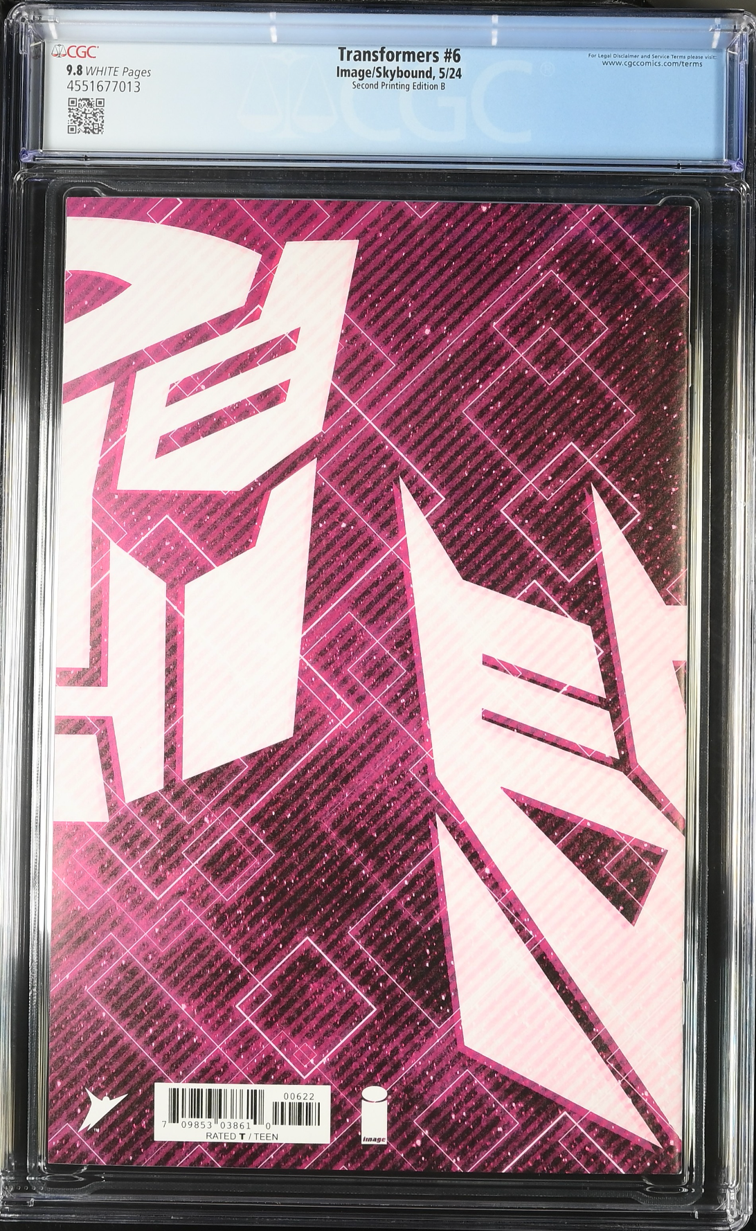 Transformers #6 Second Printing Howard Variant CGC 9.8