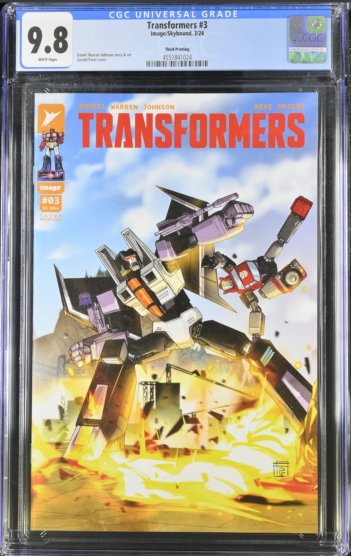 Transformers #3 Third Printing CGC 9.8