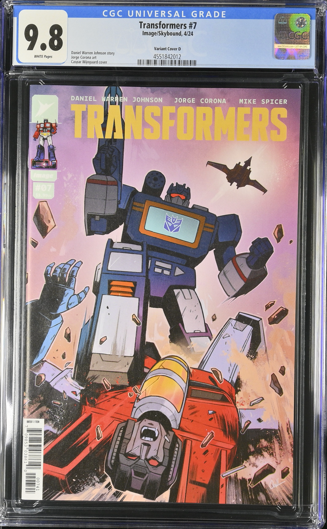Transformers #7 Wijngaard 1:25 Retailer Incentive Variant CGC 9.8