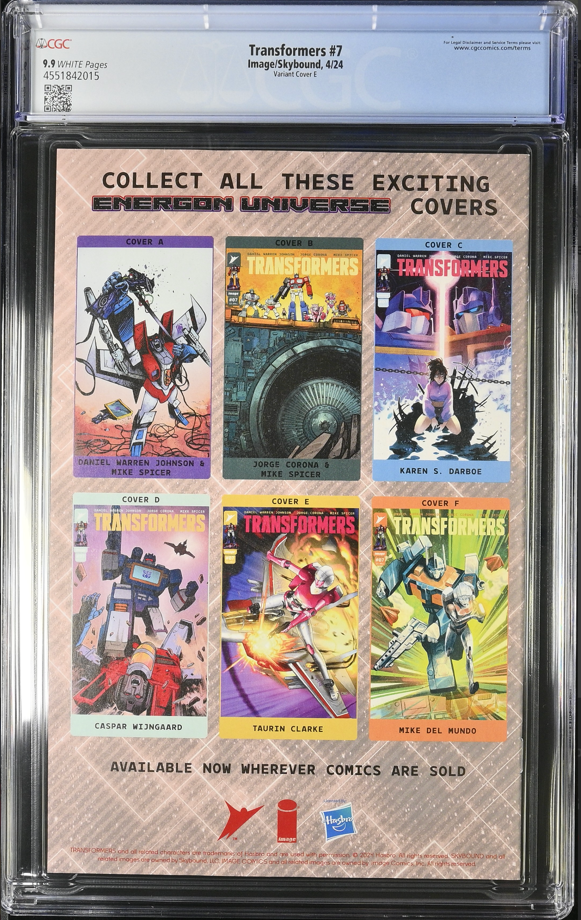 Transformers #7 Clarke 1:50 Retailer Incentive Variant CGC 9.9