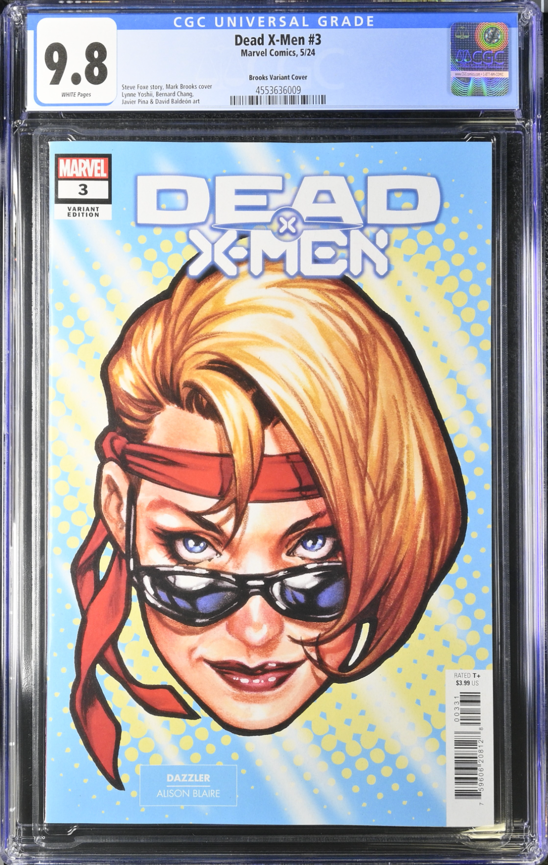 Dead X-Men #3 Brooks Headshot Variant CGC 9.8