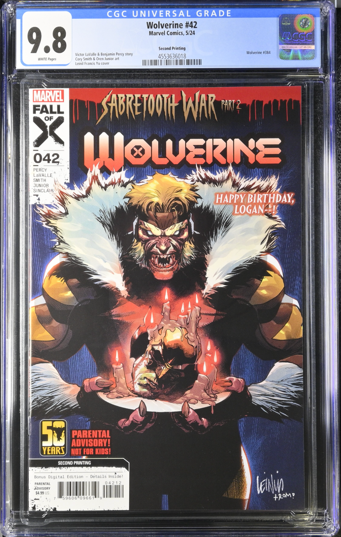Wolverine #42 Second Printing CGC 9.8