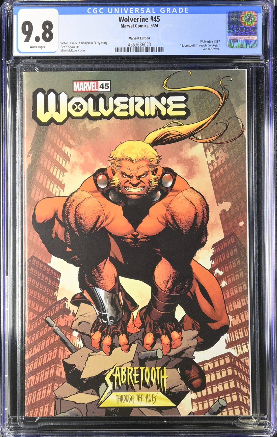 Wolverine #45 McKone Variant CGC 9.8