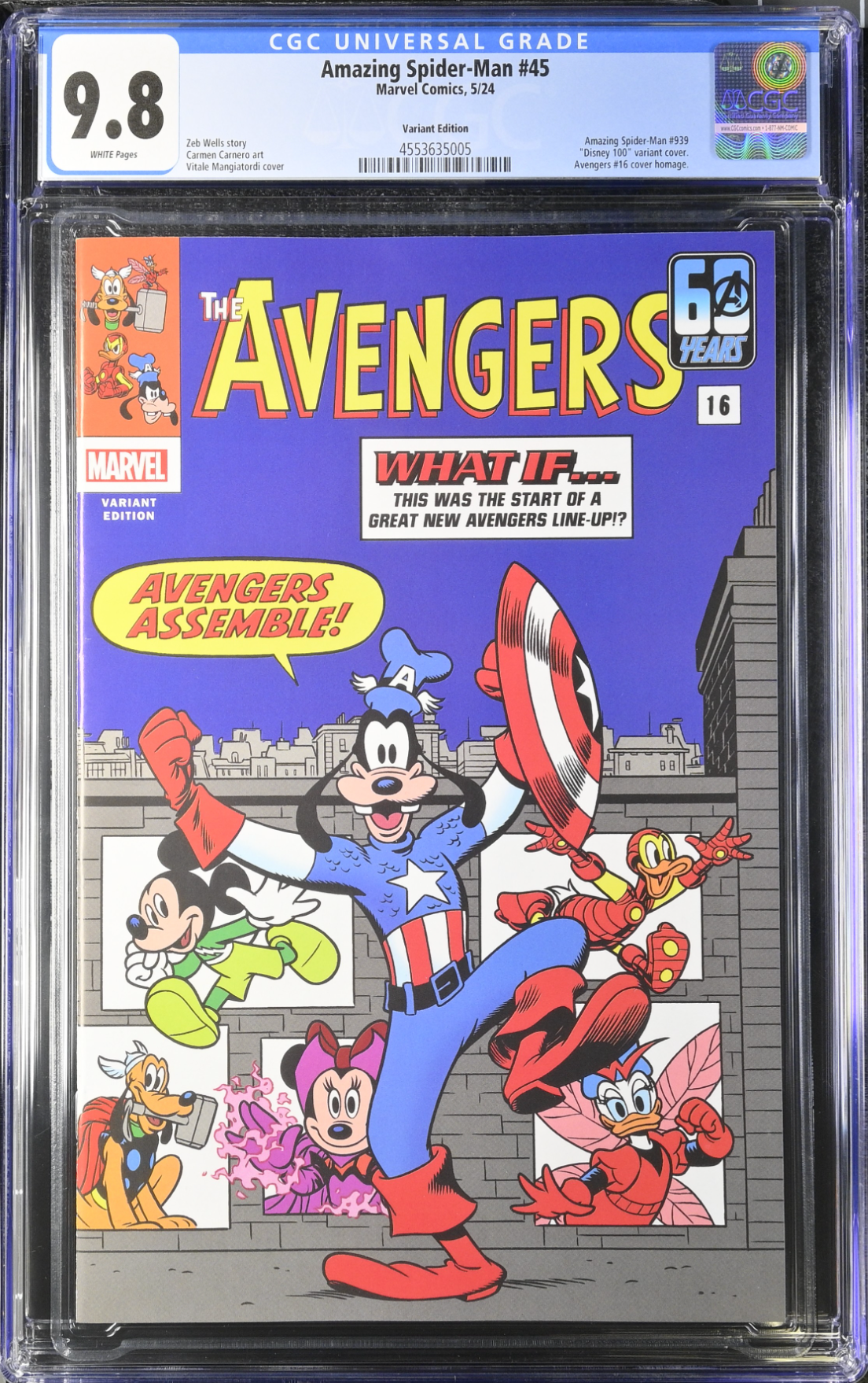 Amazing Spider-Man #45 Disney What if? Variant CGC 9.8