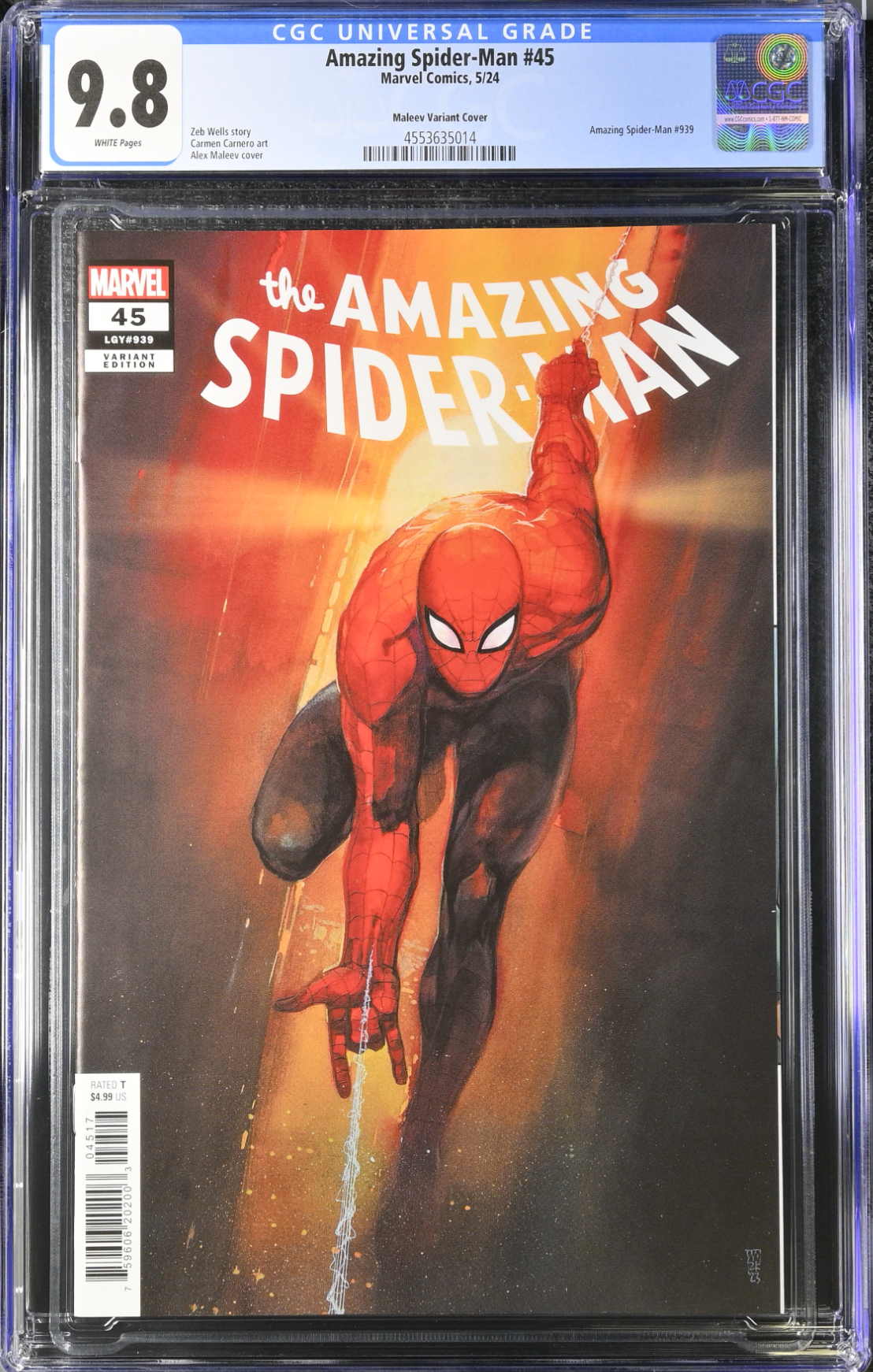 Amazing Spider-Man #45 Maleev 1:25 Retailer Incentive Variant CGC 9.8