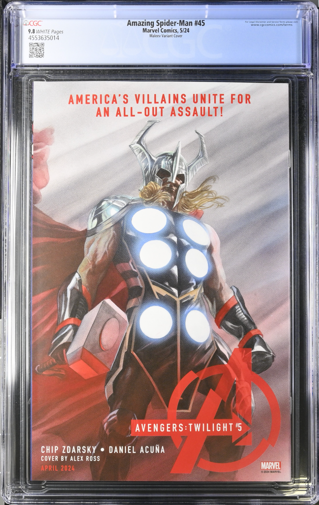 Amazing Spider-Man #45 Maleev 1:25 Retailer Incentive Variant CGC 9.8